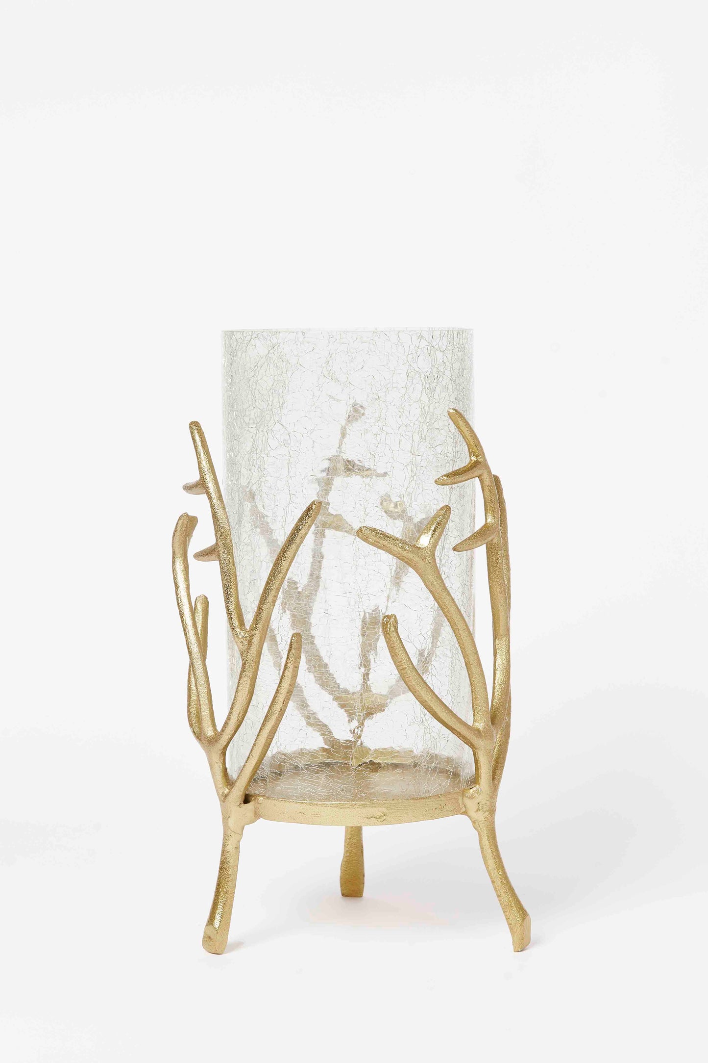 Redtag-Gold-Hurricane-Vase-Category:Plants-&-Flowers,-Colour:Gold,-Deals:New-In,-Dept:Home,-Filter:Home-Decor,-HMW-HOM-Decorative-Accessories,-New-In-HMW-HOM,-Non-Sale,-S23A,-Section:Homewares-Home-Decor-