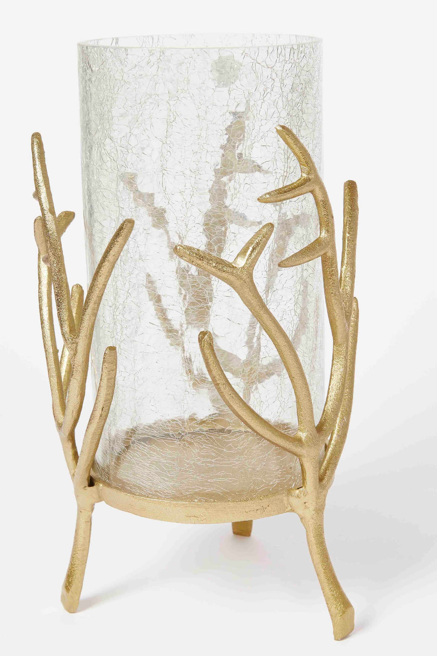 Redtag-Gold-Hurricane-Vase-Category:Plants-&-Flowers,-Colour:Gold,-Deals:New-In,-Dept:Home,-Filter:Home-Decor,-HMW-HOM-Decorative-Accessories,-New-In-HMW-HOM,-Non-Sale,-S23A,-Section:Homewares-Home-Decor-