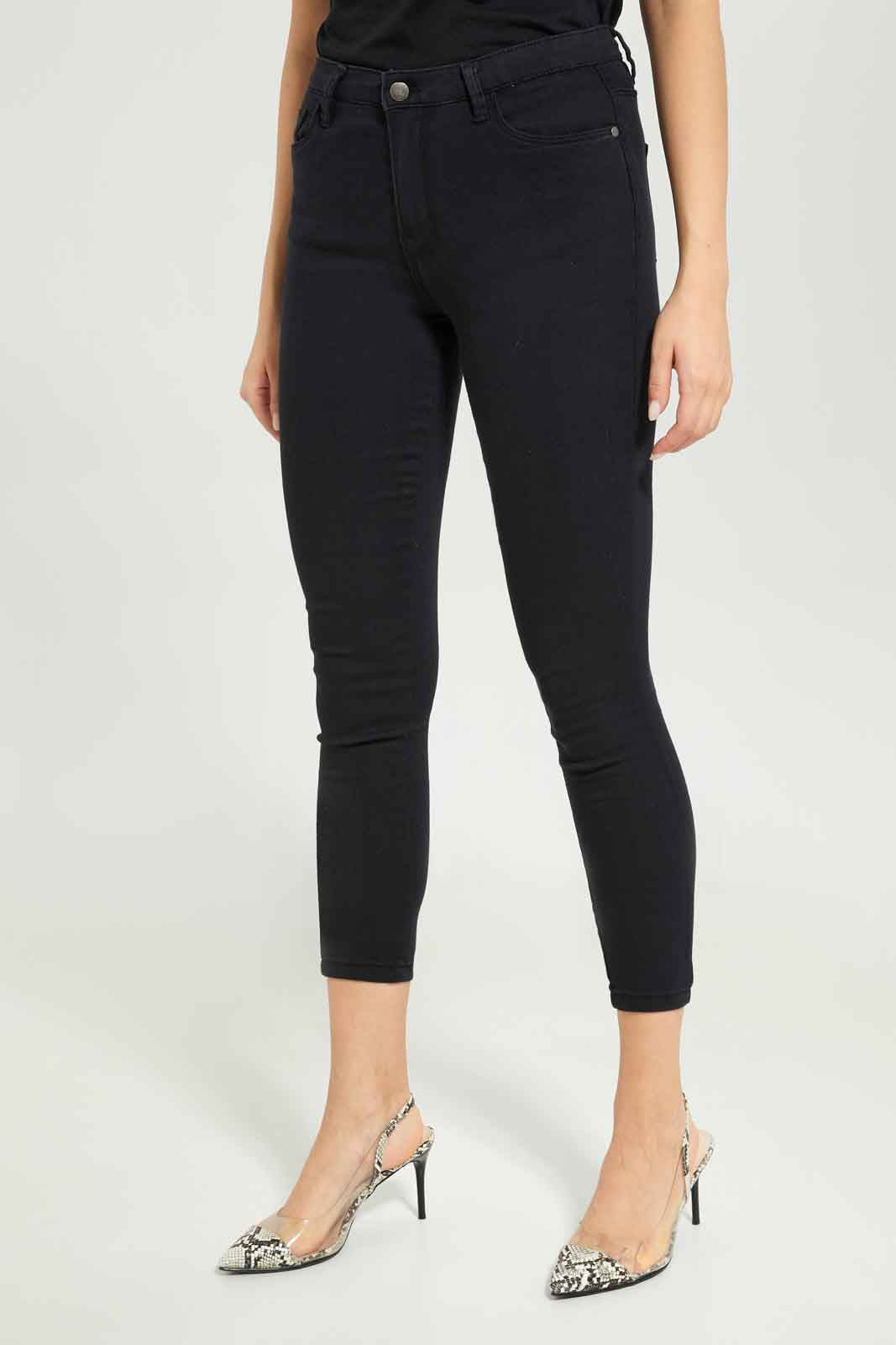 Redtag-Women-Black-Skinny-Mid-Waist-Jeans-Category:Jeans,-Colour:Black,-Deals:New-In,-Dept:Ladieswear,-Filter:Women's-Clothing,-New-In-Women-APL,-Non-Sale,-S23A,-Section:Women,-TBL,-Women-Jeans-Women's-