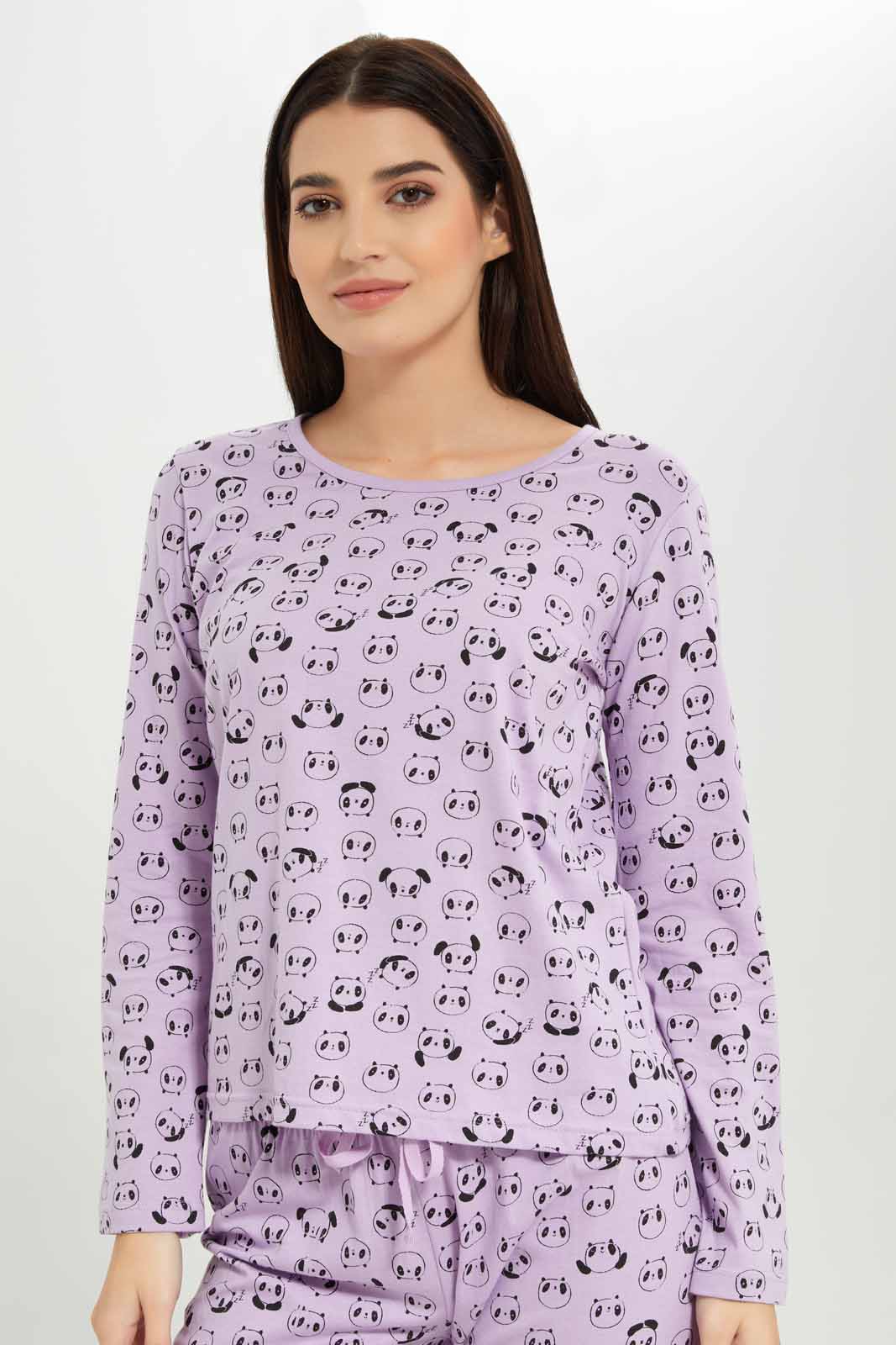 Redtag-Women-Purple-Color-Aop-Short-Sleeves-Pajama-Set-Category:Pyjama-Sets,-Colour:Purple,-Deals:New-In,-Dept:Ladieswear,-Filter:Women's-Clothing,-New-In-Women-APL,-Non-Sale,-S23A,-Section:Women,-TBL,-Women-Pyjama-Sets--