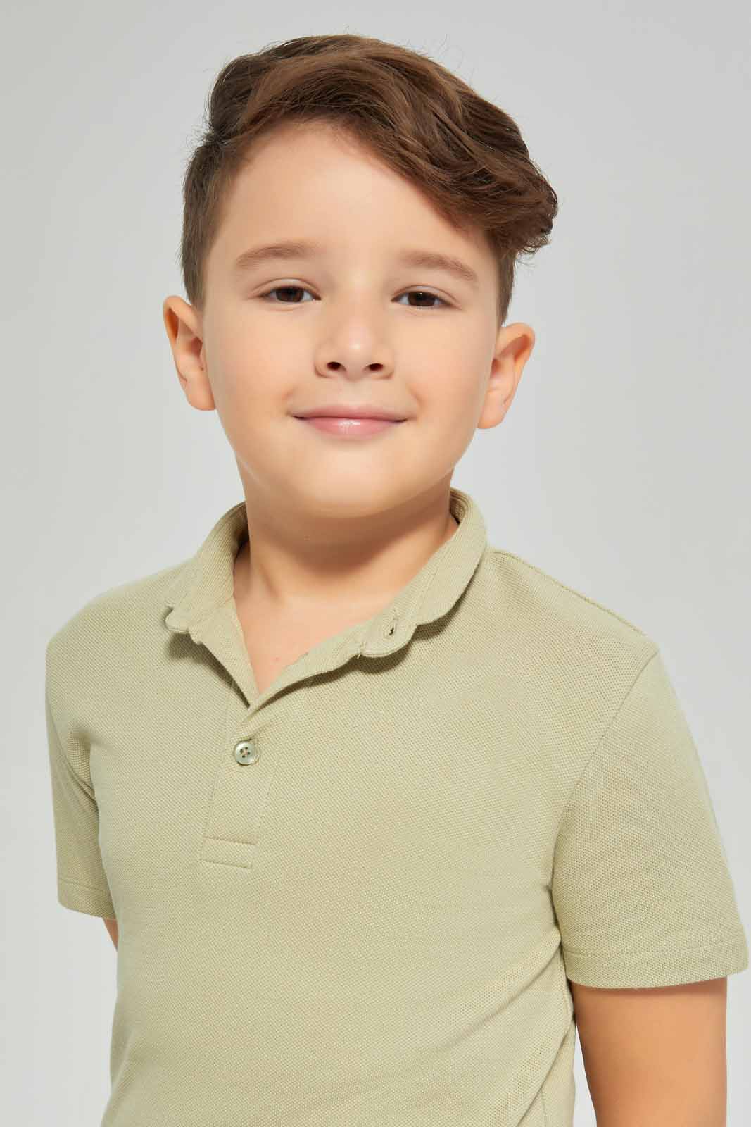 Redtag-Boys-Beige-Stand-Up-Collar-Polo-Shirt-BOY-Polo-T-Shirts,-Category:Polo-T-Shirts,-Colour:Beige,-Deals:New-In,-Dept:Boys,-Filter:Boys-(2-to-8-Yrs),-New-In-BOY-APL,-Non-Sale,-S23A,-Section:Boys-(0-to-14Yrs),-VLM-Boys-2 to 8 Years