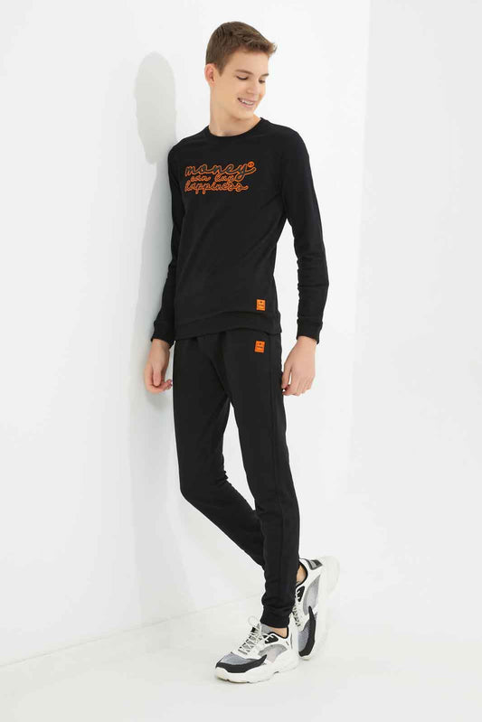 Redtag-Boys-Black-Money-Cam-Bay-Hoppiness-Jogsuit-BSR-Jog-Sets,-Category:Jog-Sets,-Colour:Black,-Deals:New-In,-Dept:Boys,-Filter:Senior-Boys-(8-to-14-Yrs),-New-In-BSR-APL,-Non-Sale,-S23A,-Section:Boys-(0-to-14Yrs)-Senior-Boys-9 to 14 Years