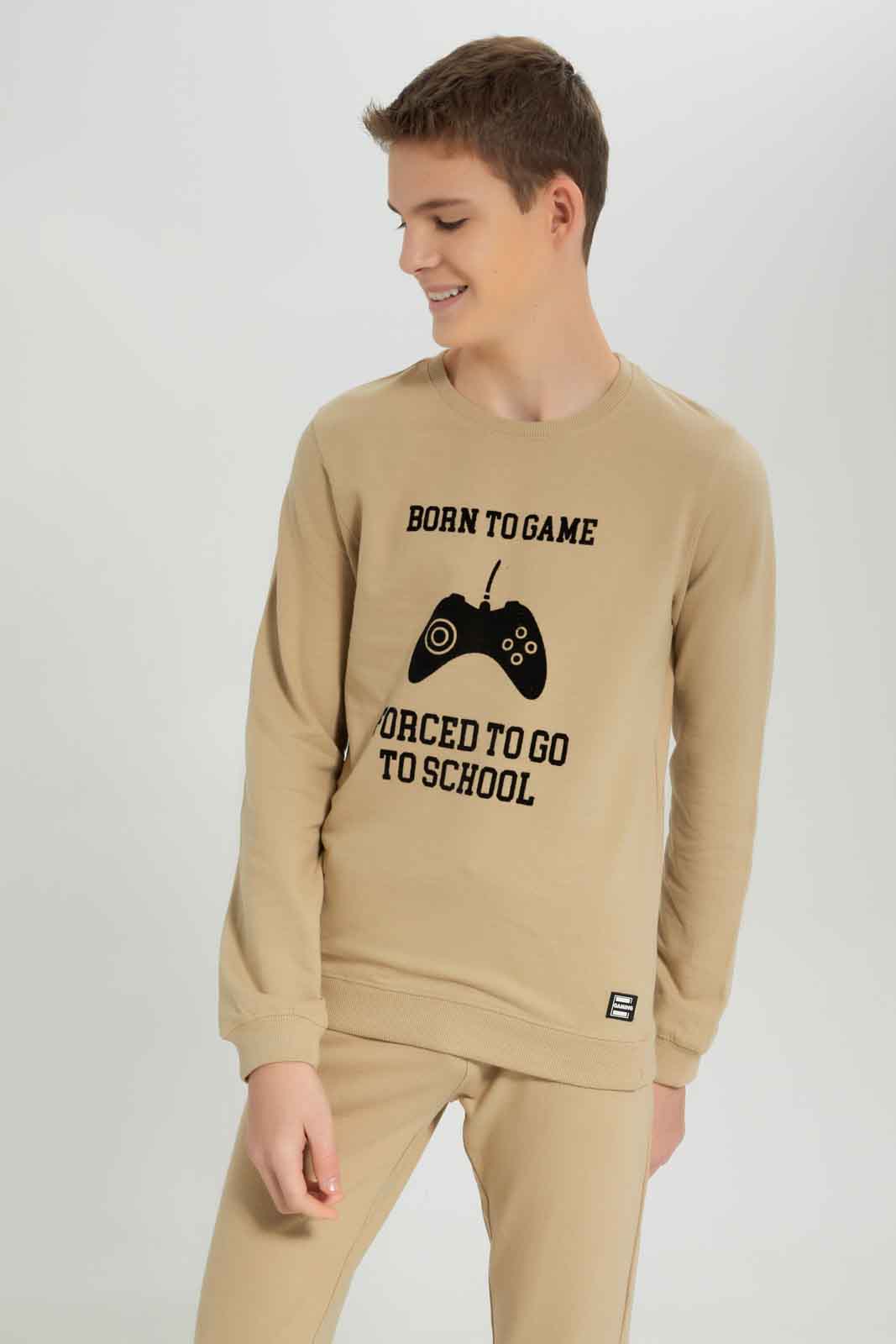 Redtag-Boys-Beige-Gamer-Jogsuit-BSR-Jog-Sets,-Category:Jog-Sets,-Colour:Beige,-Deals:New-In,-Dept:Boys,-Filter:Senior-Boys-(8-to-14-Yrs),-New-In-BSR-APL,-Non-Sale,-S23A,-Section:Boys-(0-to-14Yrs)-Senior-Boys-9 to 14 Years
