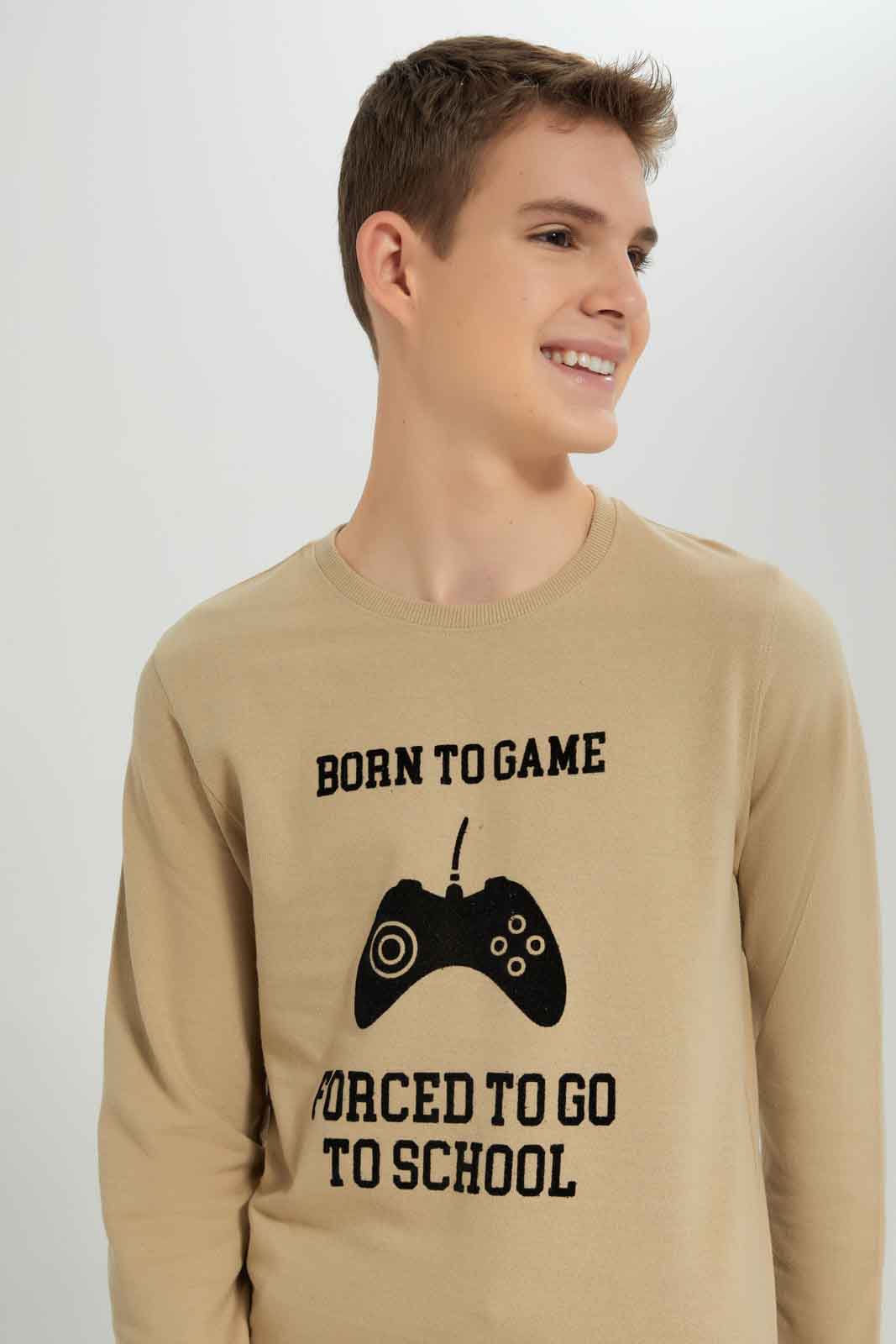 Redtag-Boys-Beige-Gamer-Jogsuit-BSR-Jog-Sets,-Category:Jog-Sets,-Colour:Beige,-Deals:New-In,-Dept:Boys,-Filter:Senior-Boys-(8-to-14-Yrs),-New-In-BSR-APL,-Non-Sale,-S23A,-Section:Boys-(0-to-14Yrs)-Senior-Boys-9 to 14 Years