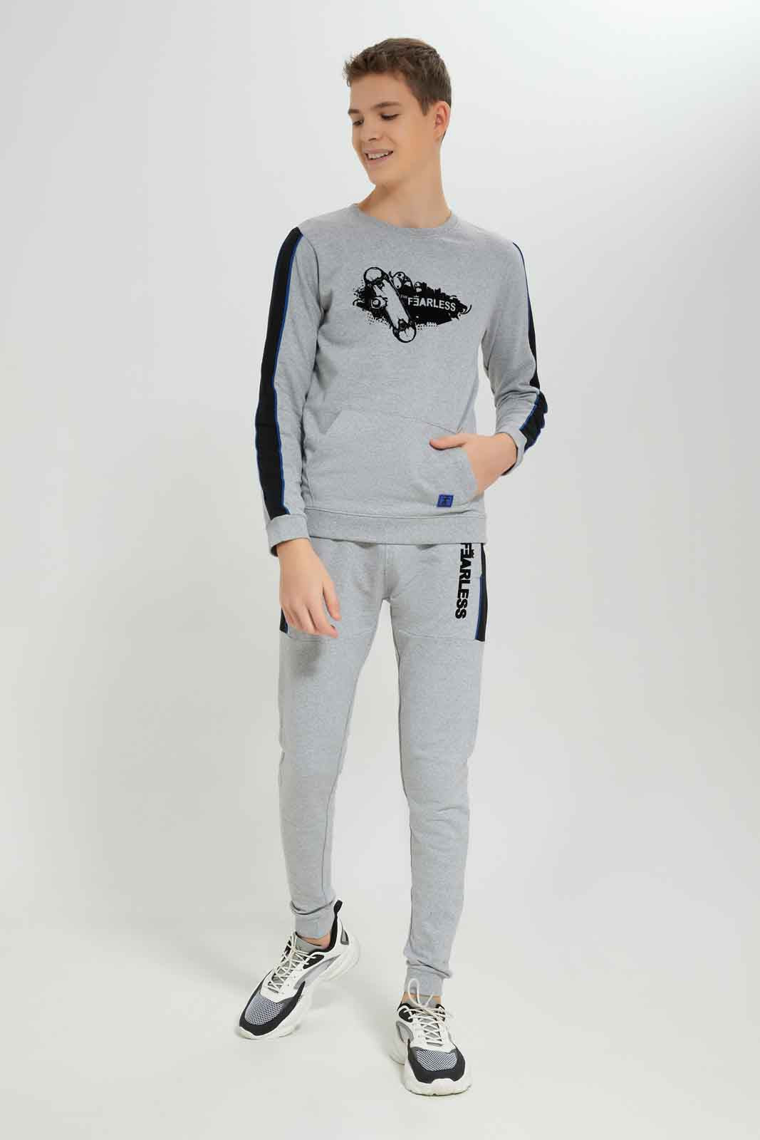Redtag-Boys-Grey-Mel-Feat-Less-Jogsuit-BSR-Jog-Sets,-Category:Jog-Sets,-Colour:Grey,-Deals:New-In,-Dept:Boys,-Filter:Senior-Boys-(8-to-14-Yrs),-New-In-BSR-APL,-Non-Sale,-S23A,-Section:Boys-(0-to-14Yrs)-Senior-Boys-9 to 14 Years