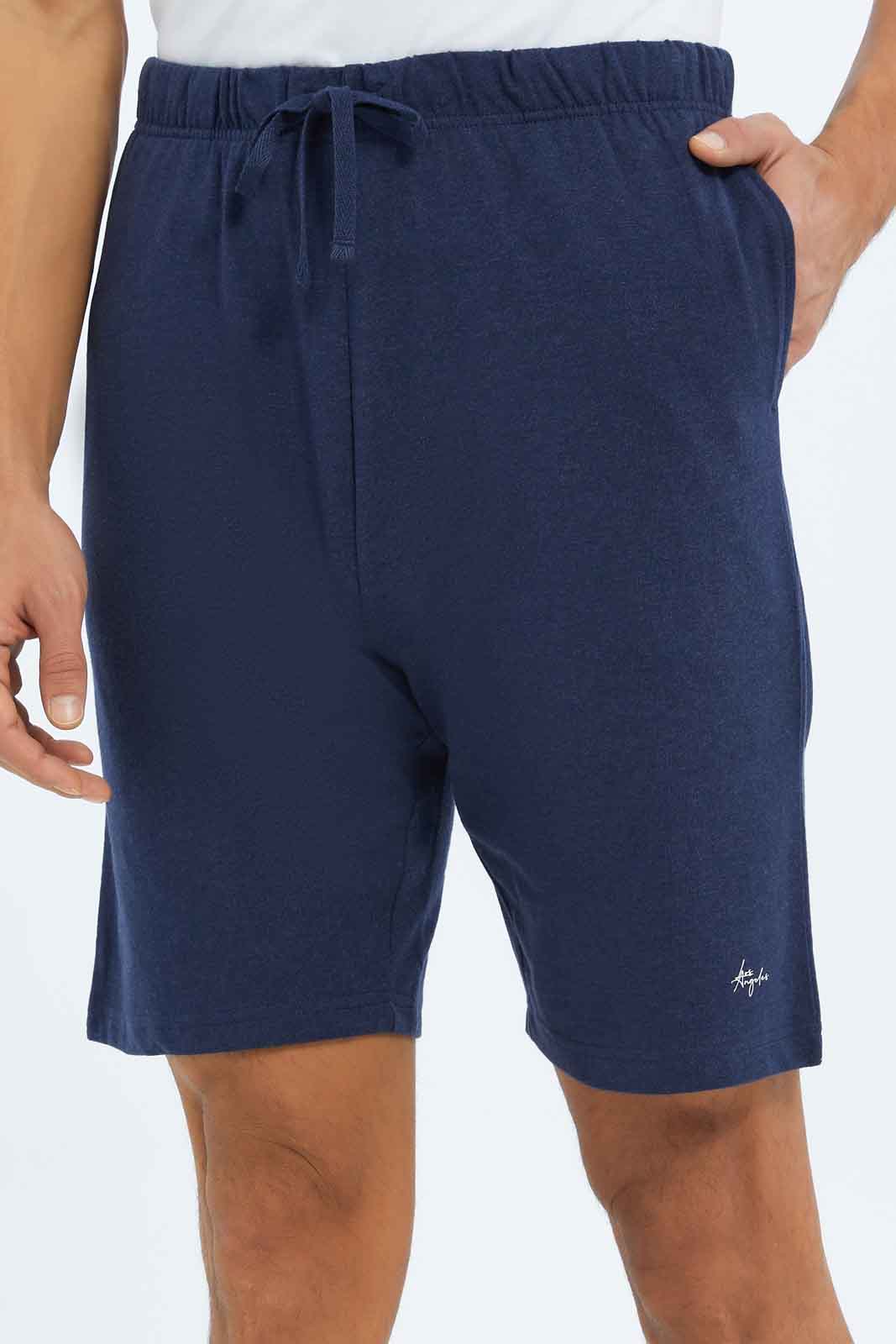 Redtag-Men-Indigo/Navy-Pyjama-Shorts-Category:Pyjama-Bottoms,-Colour:Assorted,-Deals:New-In,-Dept:Menswear,-Filter:Men's-Clothing,-Men-Pyjama-Bottoms,-New-In-Men-APL,-Non-Sale,-S23A,-Section:Men-Men's-