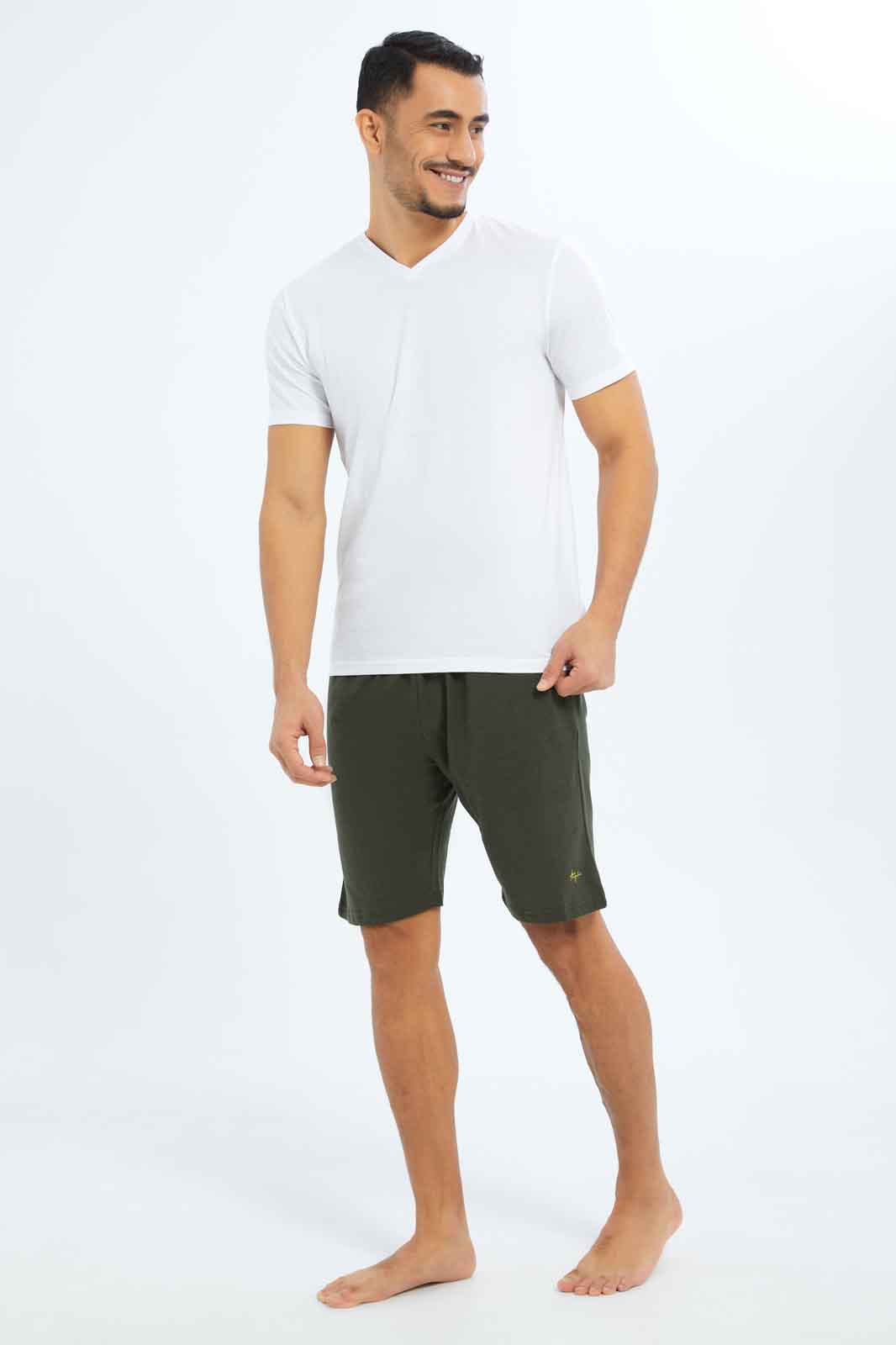 Redtag-Men-Grey/Sage-Green-Pyjama-Shorts-Category:Pyjama-Bottoms,-Colour:Assorted,-Deals:New-In,-Dept:Menswear,-Filter:Men's-Clothing,-Men-Pyjama-Bottoms,-New-In-Men-APL,-Non-Sale,-S23A,-Section:Men-Men's-