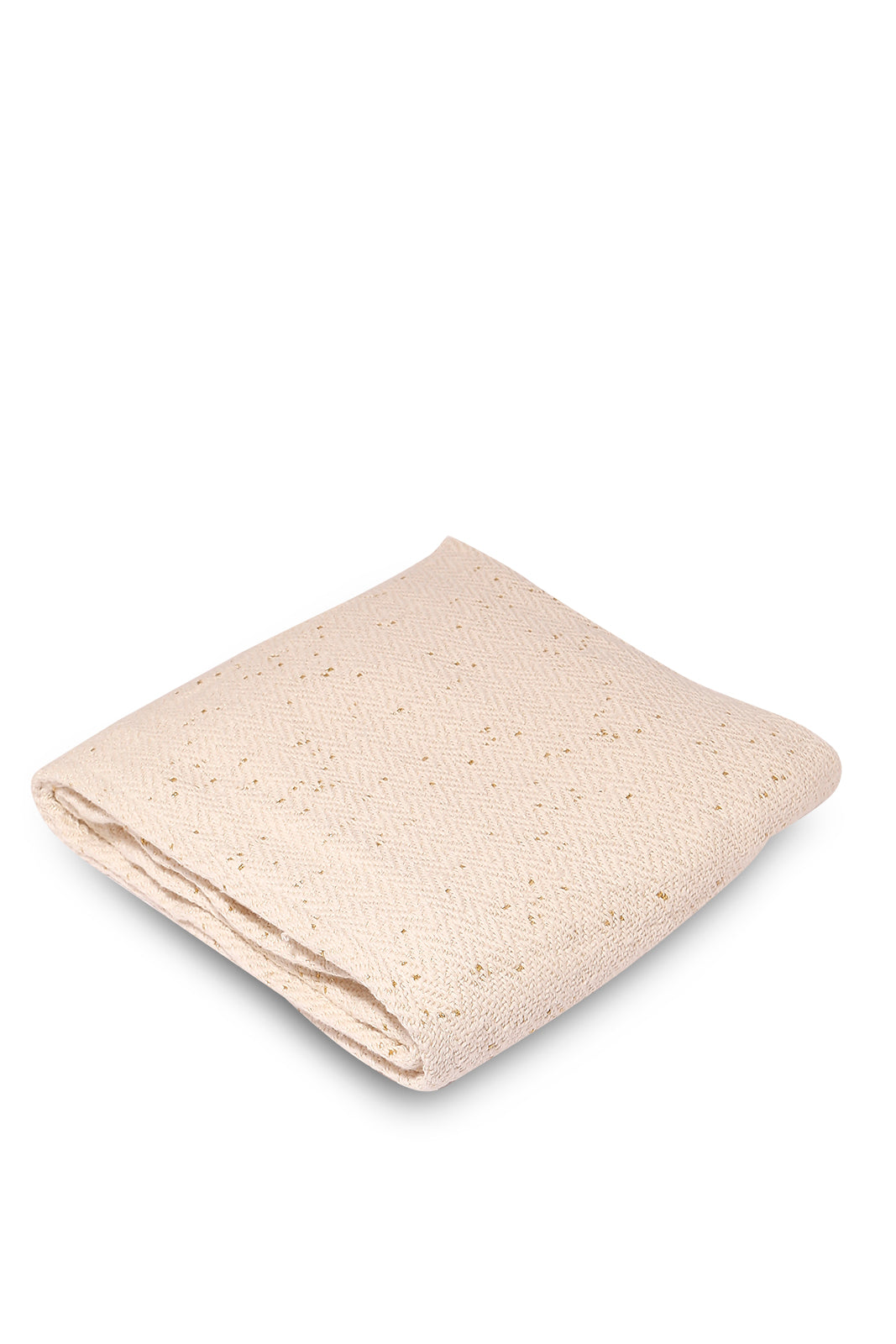 Redtag-Ivory/Gold-Woven-Throw-Category:Throws,-Colour:Ivory,-Deals:New-In,-Dept:Home,-Filter:Home-Bedroom,-HMW-BED-Throws,-New-In-HMW-BED,-Non-Sale,-S23A,-Section:Homewares-Home-Bedroom-