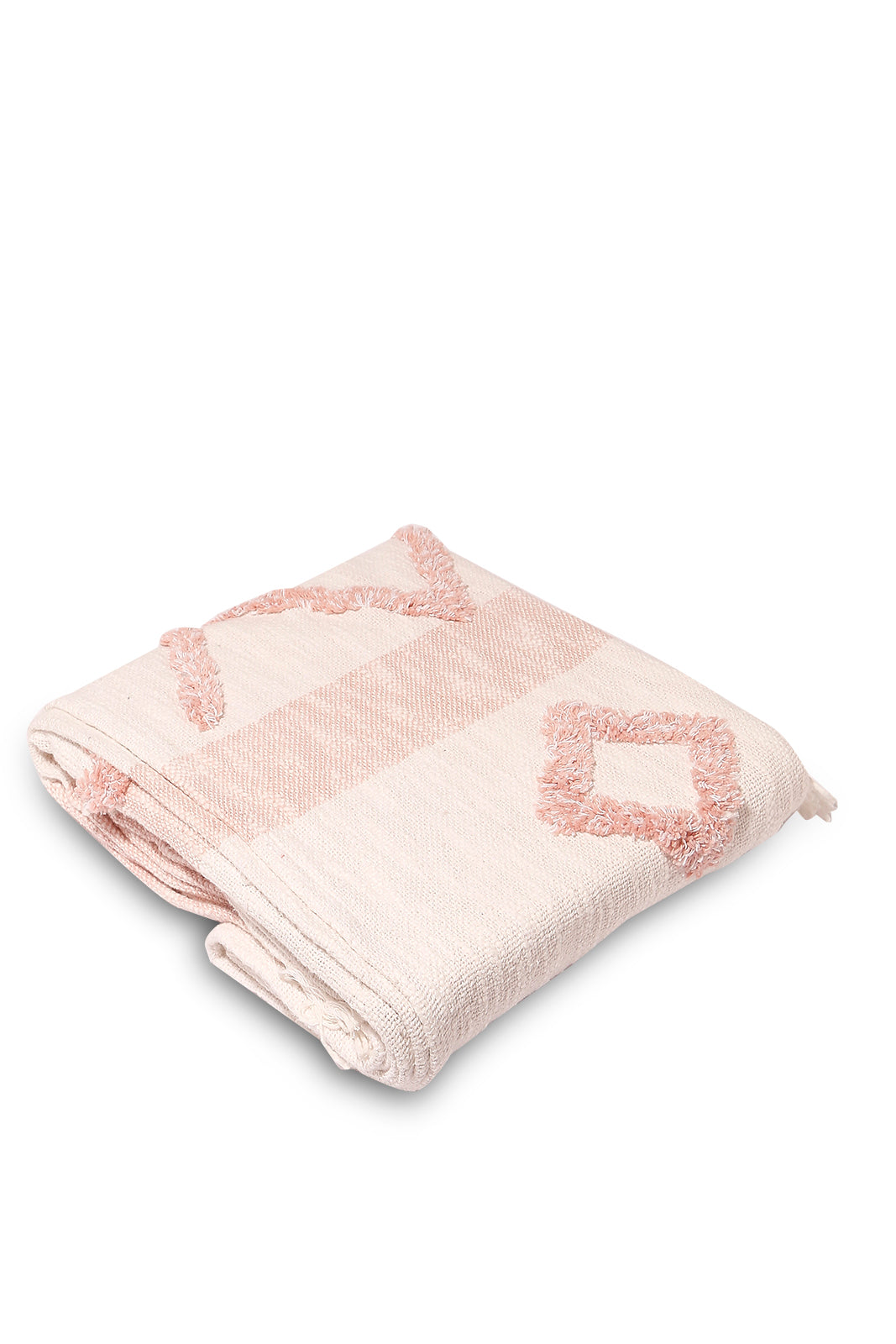Redtag-Pink-Tufted-Jacquard-Throw-Category:Throws,-Colour:Pink,-Deals:New-In,-Dept:Home,-Filter:Home-Bedroom,-HMW-BED-Throws,-New-In-HMW-BED,-Non-Sale,-S23A,-Section:Homewares-Home-Bedroom-
