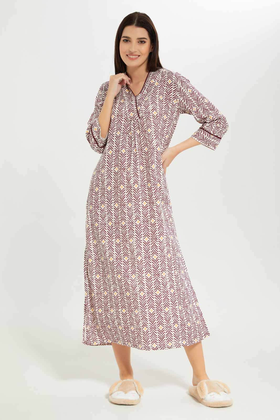 Redtag-Women-Assorted-Printed-Kaftan-Nightgown-Category:Nightgowns,-Colour:Assorted,-Deals:New-In,-Dept:Ladieswear,-Filter:Women's-Clothing,-New-In-Women-APL,-Non-Sale,-S23A,-Section:Women,-Women-Nightgowns--