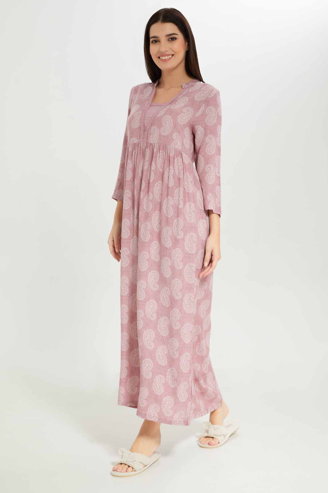 Redtag-Women-Assorted-Printed-Kaftan-Nightgown-Category:Nightgowns,-Colour:Assorted,-Deals:New-In,-Dept:Ladieswear,-Filter:Women's-Clothing,-New-In-Women-APL,-Non-Sale,-S23A,-Section:Women,-Women-Nightgowns--