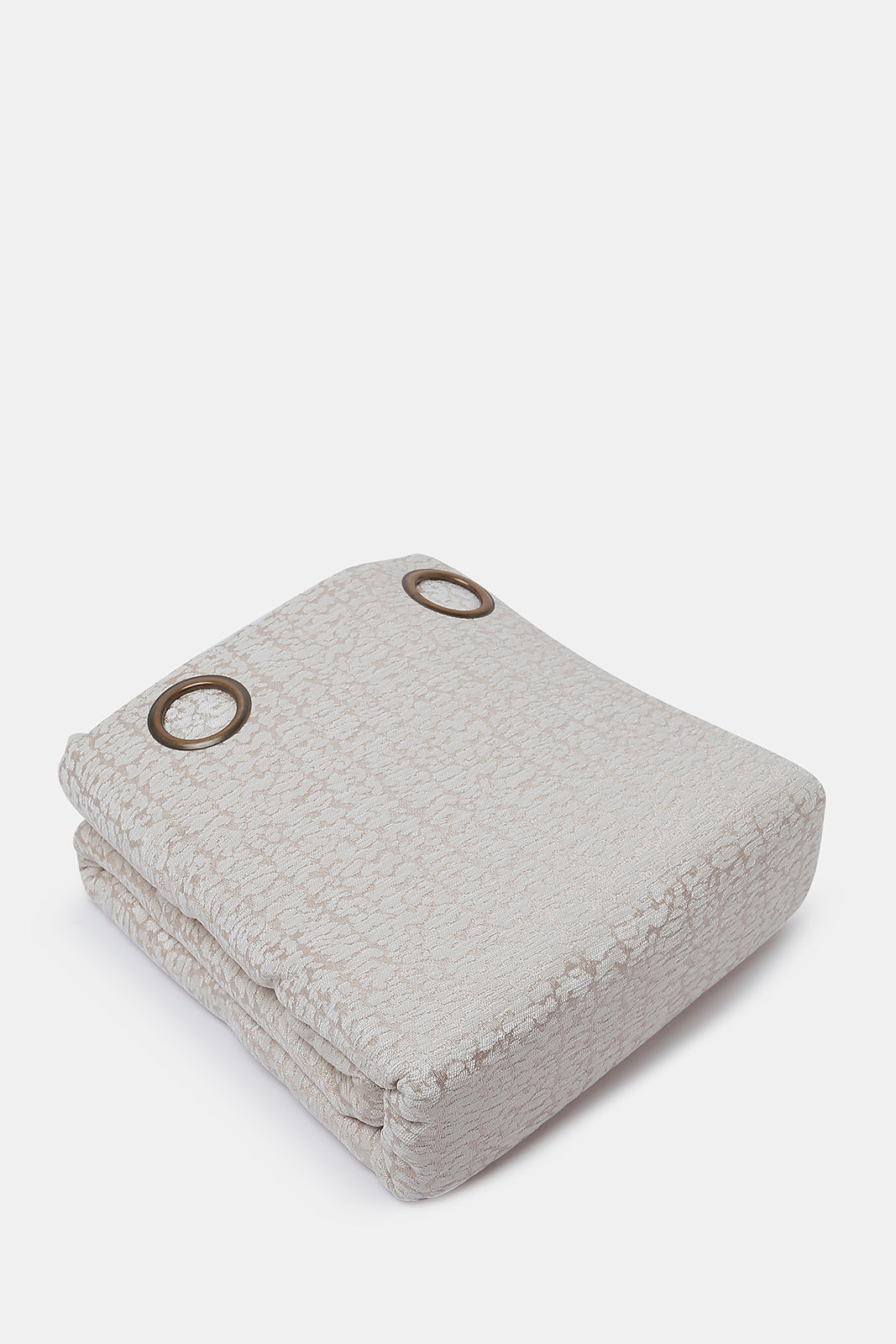 Redtag-Beige-Textured-Jacquard-Curtain-With-Grommet-(2-Piece)-Category:Curtains,-Colour:Beige,-Deals:New-In,-Dept:Home,-Filter:Home-Bedroom,-HMW-BED-Curtains,-New-In-HMW-BED,-Non-Sale,-S23A,-Section:Homewares-Home-Bedroom-