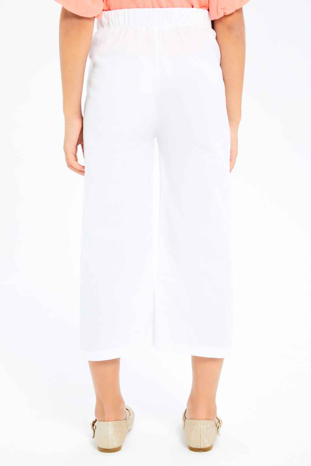 Redtag-Girls-White-Relaxed-Trouser-Category:Trousers,-Colour:White,-Deals:New-In,-Dept:Girls,-Filter:Girls-(2-to-8-Yrs),-GIR-Trousers,-New-In-GIR-APL,-Non-Sale,-S23A,-Section:Girls-(0-to-14Yrs)-Girls-2 to 8 Years