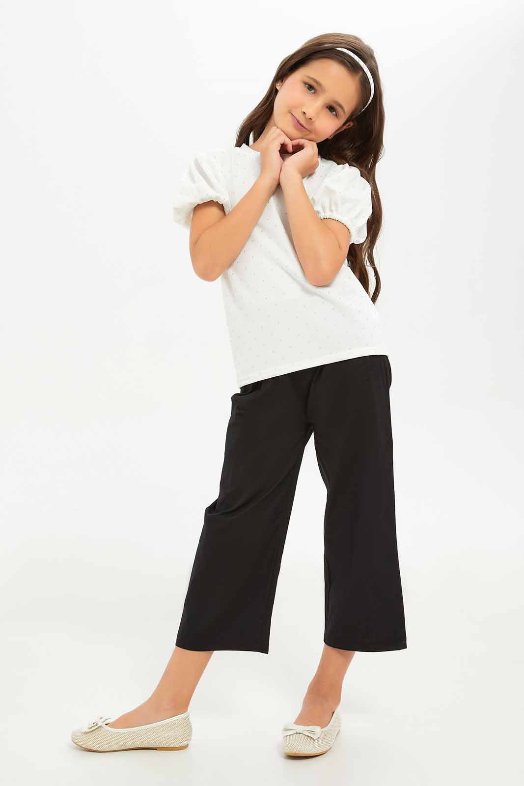 Redtag-Girls-Black-Relaxed-Trouser-Category:Trousers,-Colour:Black,-Deals:New-In,-Dept:Girls,-Filter:Girls-(2-to-8-Yrs),-GIR-Trousers,-New-In-GIR-APL,-Non-Sale,-S23A,-Section:Girls-(0-to-14Yrs)-Girls-2 to 8 Years