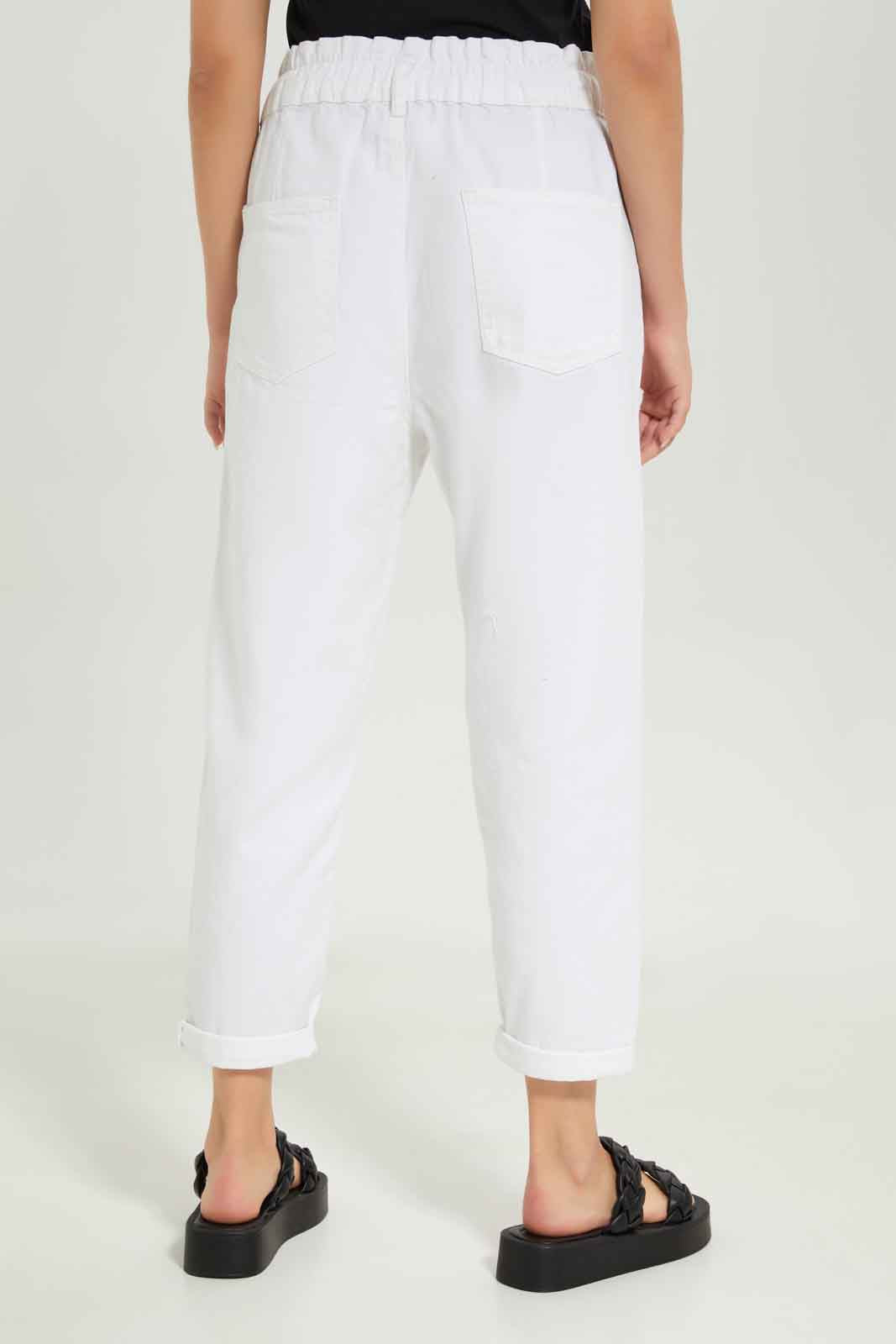 Redtag-Women-White-Paper-Bag-Jeans-Category:Jeans,-Colour:White,-Deals:New-In,-Dept:Ladieswear,-Filter:Women's-Clothing,-New-In-Women-APL,-Non-Sale,-S23A,-Section:Women,-TBL,-Women-Jeans-Women's-