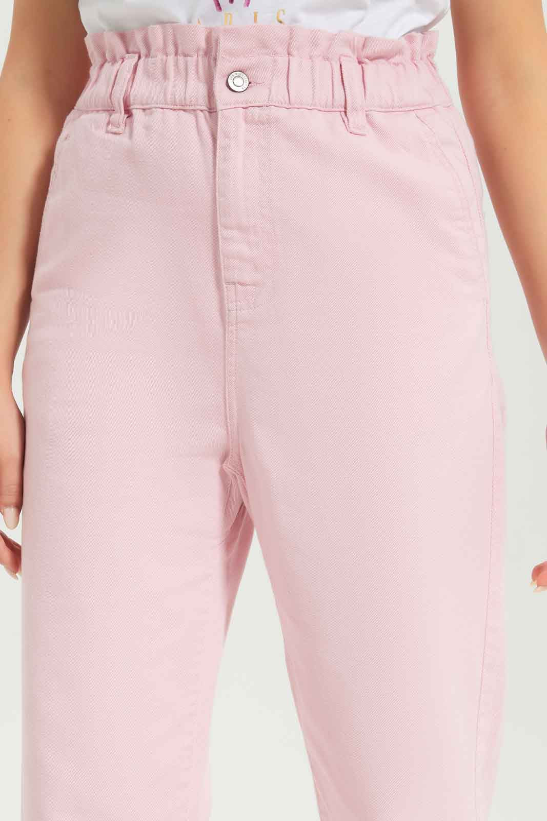 Redtag-Women-Pink-Paper-Bag-Jeans-Category:Jeans,-Colour:Apricot,-Deals:New-In,-Dept:Ladieswear,-Filter:Women's-Clothing,-New-In-Women-APL,-Non-Sale,-S23A,-Section:Women,-TBL,-Women-Jeans-Women's-