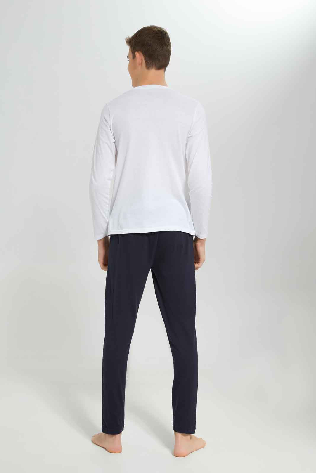Redtag-Boys-White-Recharging-Nightsuit-BSR-Pyjama-Sets,-Category:Pyjama-Sets,-Colour:White,-Deals:New-In,-Dept:Boys,-Filter:Senior-Boys-(8-to-14-Yrs),-New-In-BSR-APL,-Non-Sale,-S23A,-Section:Boys-(0-to-14Yrs),-VLM-Senior-Boys-9 to 14 Years