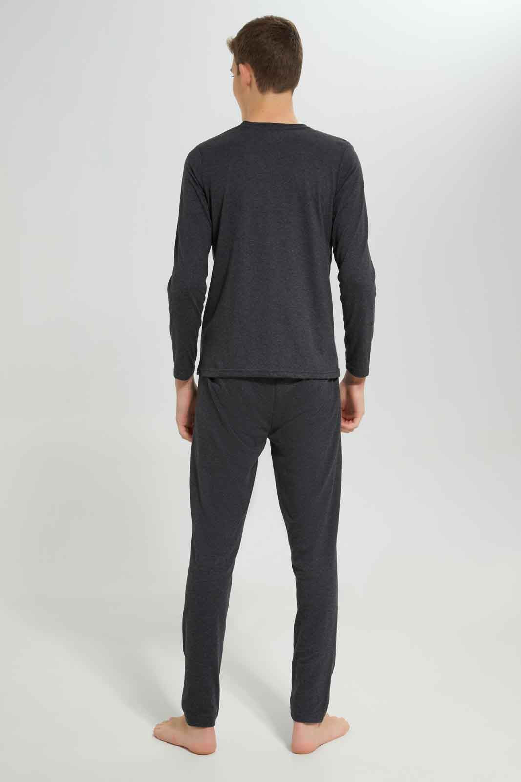 Redtag-Boys-Charcoal-Mel-Never-Giveup-Nightsuit-BSR-Pyjama-Sets,-Category:Pyjama-Sets,-Colour:Charcoal,-Deals:New-In,-Dept:Boys,-Filter:Senior-Boys-(8-to-14-Yrs),-New-In-BSR-APL,-Non-Sale,-S23A,-Section:Boys-(0-to-14Yrs),-VLM-Senior-Boys-9 to 14 Years