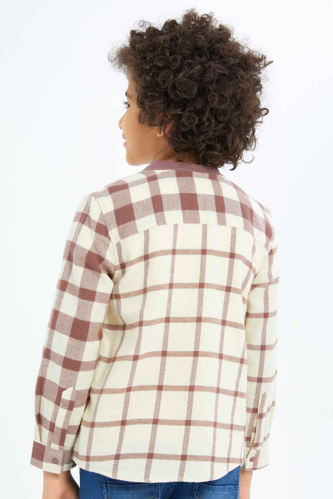 Redtag-Boys-Beige-Flannel-Check-Shirt-And-T-Shirt-Set-BOY-Shirts,-Category:Shirts,-Colour:Beige,-Deals:New-In,-Dept:Boys,-Filter:Boys-(2-to-8-Yrs),-New-In-BOY-APL,-Non-Sale,-S23A,-Section:Boys-(0-to-14Yrs)-Boys-2 to 8 Years