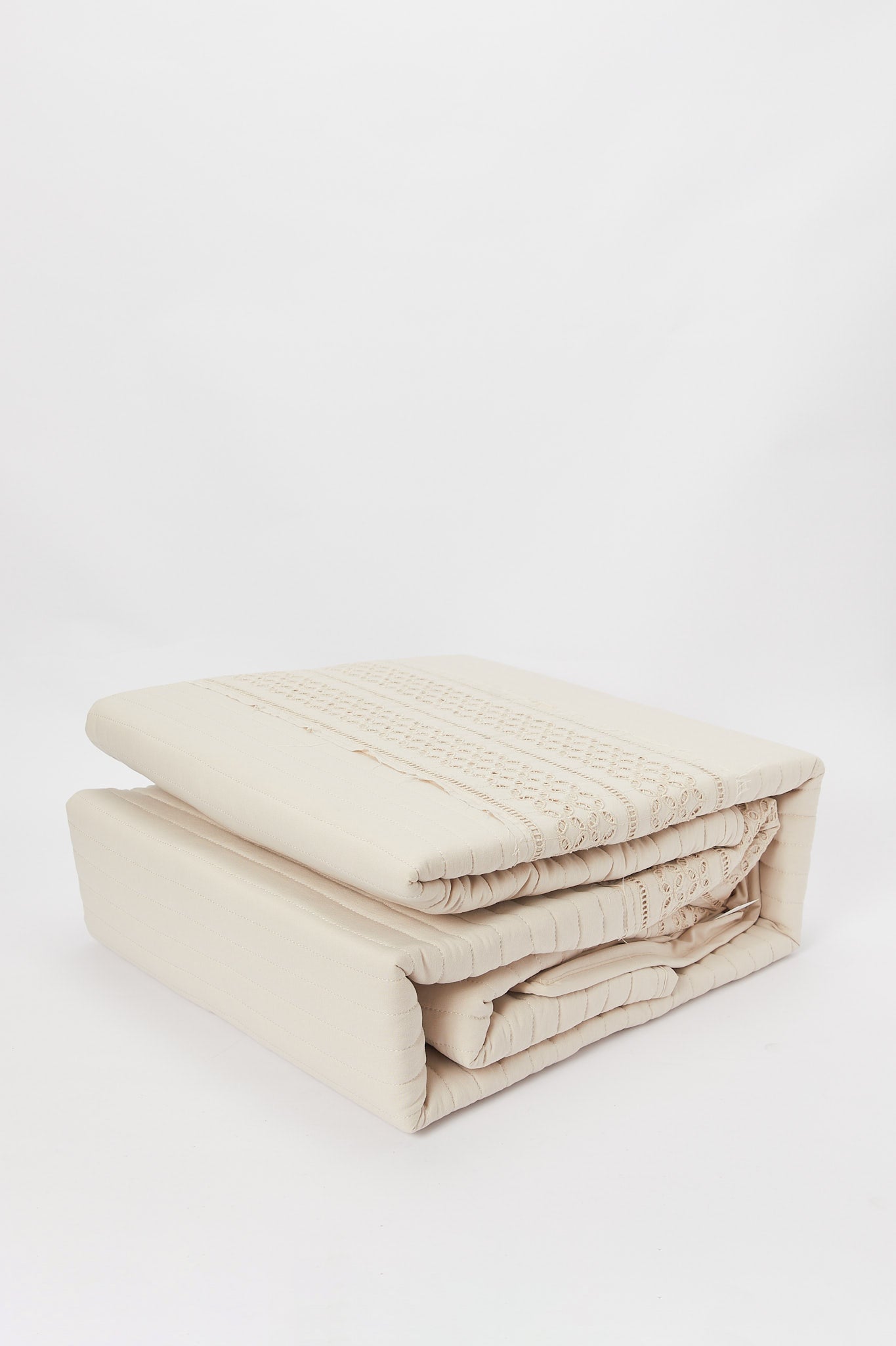 Redtag-Beige-Eyelet-Embroidered-3-Pieces-Bedspread-Set
-(King-Size)-Category:Bedspreads,-Colour:Beige,-Deals:New-In,-Dept:Home,-Filter:Home-Bedroom,-H1:HMW,-H2:BED,-H3:BEC,-H4:BSP,-HMW-BED-Bedspreads,-New-In-HMW-BED,-Non-Sale,-Packs,-Promo:RIVA,-S23B,-Season:S23B,-Section:Homewares,-Set:Set-of-3,-Style:SOLID-Home-Bedroom-