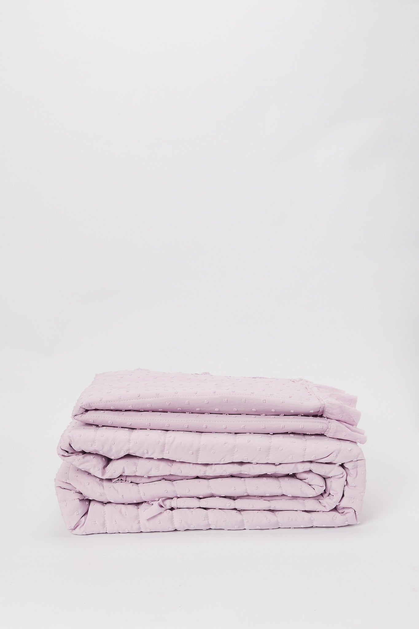 Redtag-Purple-Swiss-Dot-2-Pieces-Bedspread-Set-(Single-Size)-Category:Bedspreads,-Colour:Purple,-Deals:New-In,-Dept:Home,-Filter:Home-Bedroom,-H1:HMW,-H2:BED,-H3:BEC,-H4:BSP,-HMW-BED-Bedspreads,-New-In-HMW-BED,-Non-Sale,-Packs,-Promo:STELLA,-S23B,-Season:S23B,-Section:Homewares,-Set:Set-of-2,-Style:SOLID-Home-Bedroom-