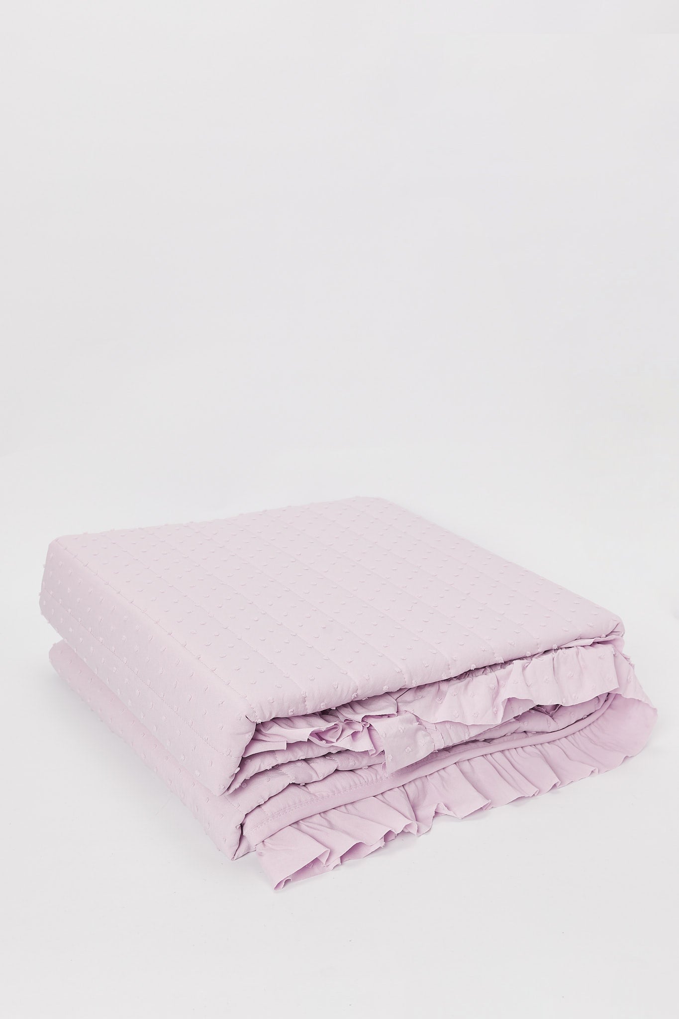 Redtag-Purple-Swiss-Dot-2-Pieces-Bedspread-Set-(Single-Size)-Category:Bedspreads,-Colour:Purple,-Deals:New-In,-Dept:Home,-Filter:Home-Bedroom,-H1:HMW,-H2:BED,-H3:BEC,-H4:BSP,-HMW-BED-Bedspreads,-New-In-HMW-BED,-Non-Sale,-Packs,-Promo:STELLA,-S23B,-Season:S23B,-Section:Homewares,-Set:Set-of-2,-Style:SOLID-Home-Bedroom-