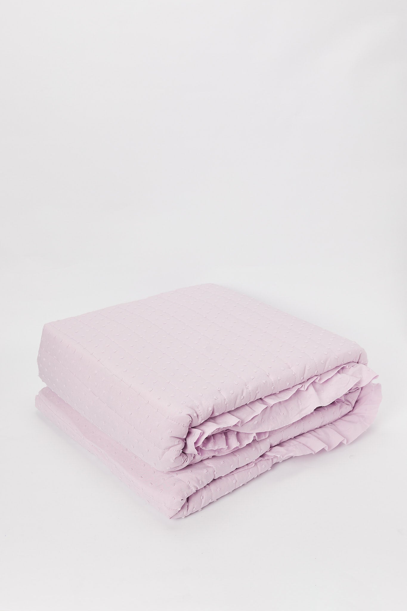 Redtag-Purple-Swiss-Dot-3-Pieces-Bedspread-Set-(Double-Size)-Category:Bedspreads,-Colour:Purple,-Deals:New-In,-Dept:Home,-Filter:Home-Bedroom,-H1:HMW,-H2:BED,-H3:BEC,-H4:BSP,-HMW-BED-Bedspreads,-New-In-HMW-BED,-Non-Sale,-Packs,-Promo:STELLA,-S23B,-Season:S23B,-Section:Homewares,-Set:Set-of-3,-Style:SOLID-Home-Bedroom-