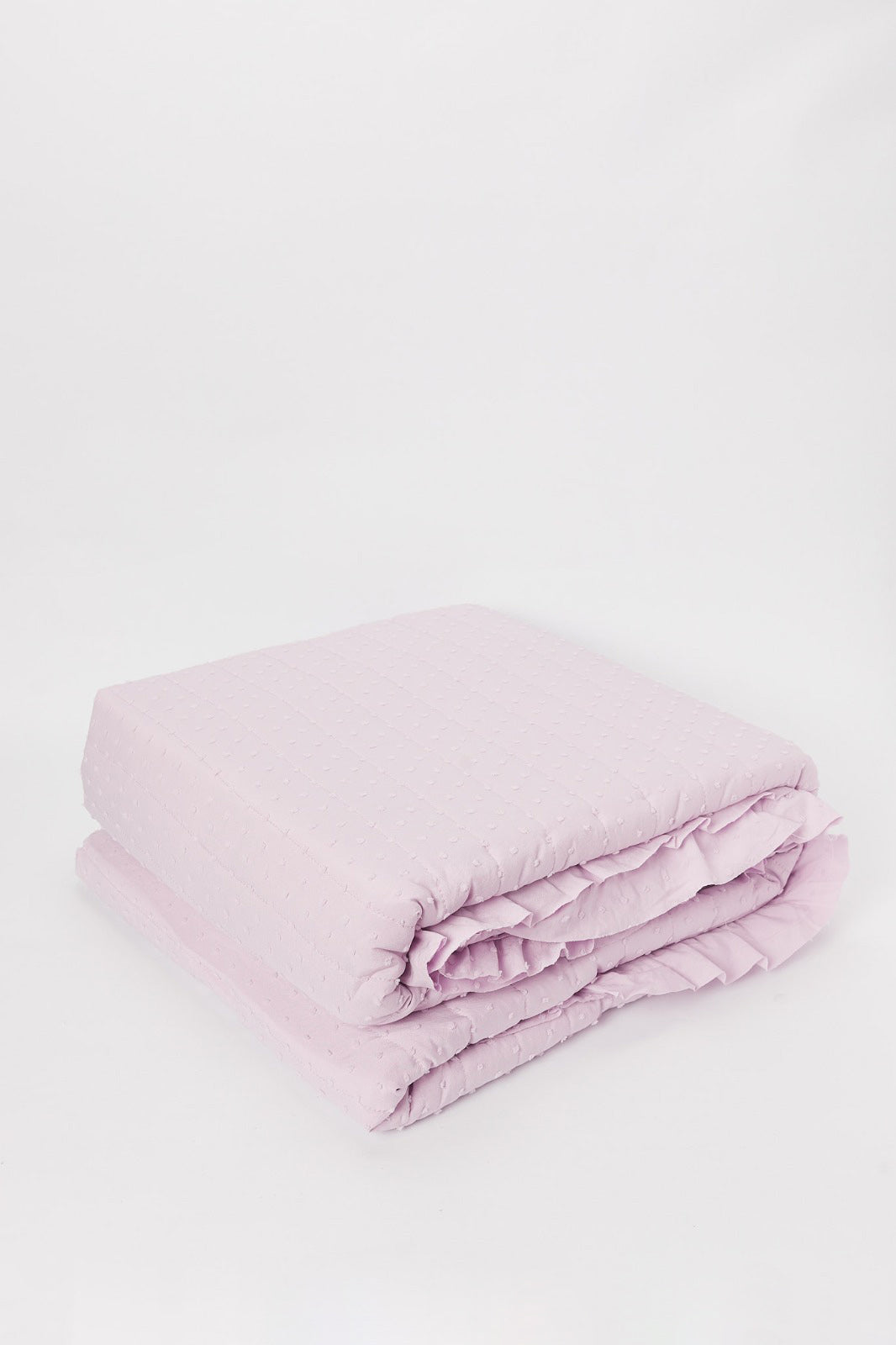 Purple Swiss Dot 3-Pieces Bedspread Set (King Size)