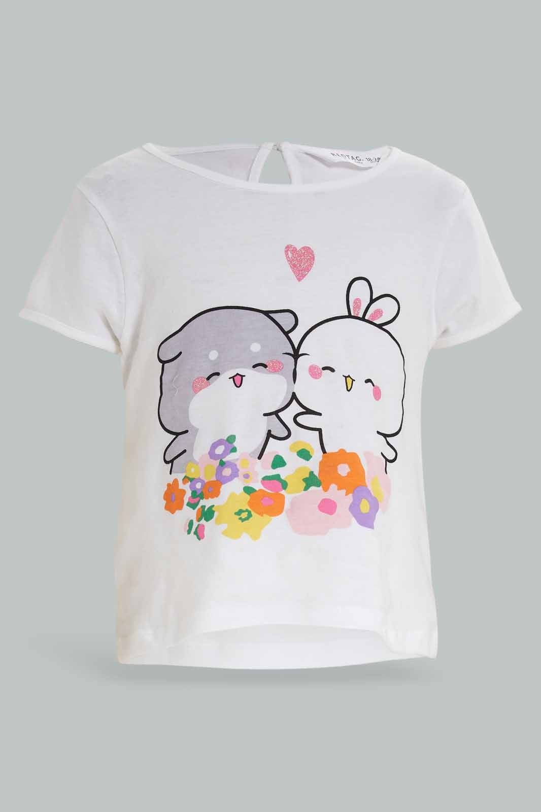 Redtag-Girls-White-Placement-Print-T-Shirt-With-Aop-Ribbed-Legging-Category:Sets,-Colour:White,-Deals:New-In,-Dept:Girls,-Filter:Infant-Girls-(3-to-24-Mths),-ING-Sets,-New-In-ING-APL,-Non-Sale,-S23A,-Section:Girls-(0-to-14Yrs)-Infant-Girls-