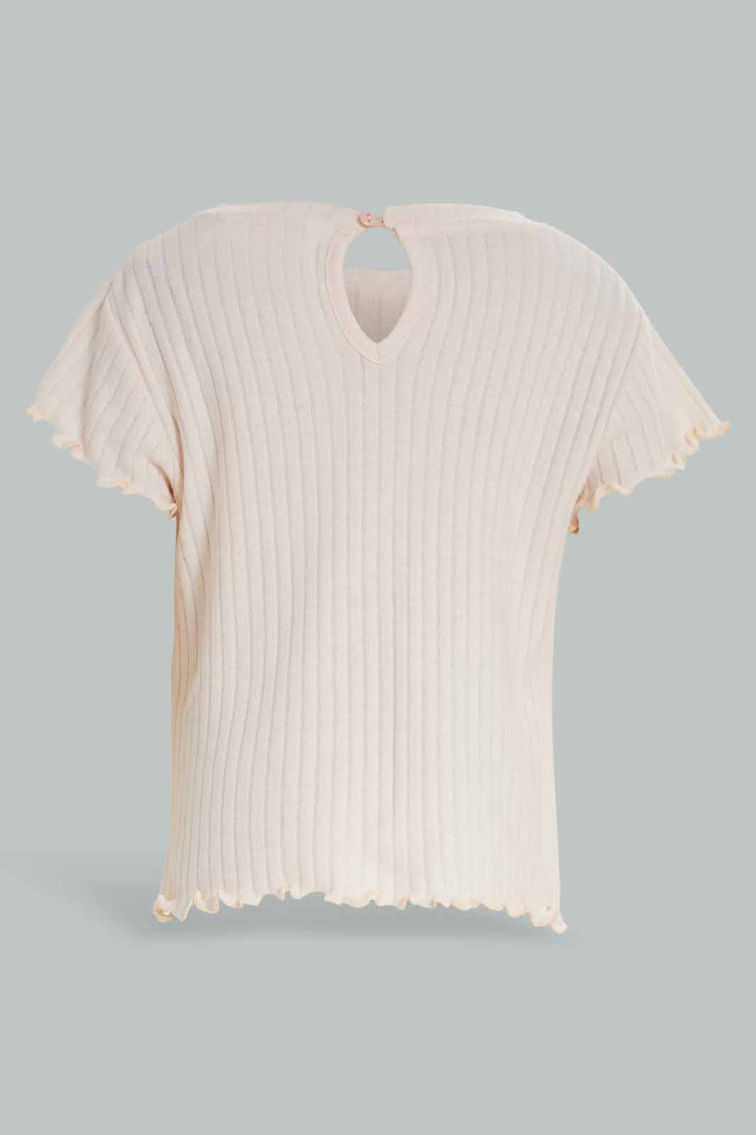 Redtag-Girls-Pink-Solid-Drop-Niddle-Casual-Set-Category:Sets,-Colour:Apricot,-Deals:New-In,-Dept:Girls,-Filter:Infant-Girls-(3-to-24-Mths),-ING-Sets,-New-In-ING-APL,-Non-Sale,-S23A,-Section:Girls-(0-to-14Yrs)-Infant-Girls-