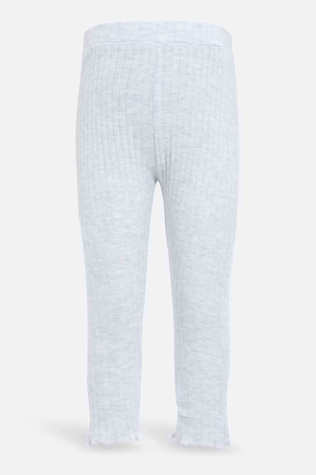 Redtag-Girls-Grey-Malange-Solid-Drop-Nidded-Casual-Set-Category:Sets,-Colour:Grey,-Deals:New-In,-Dept:Girls,-Filter:Infant-Girls-(3-to-24-Mths),-ING-Sets,-New-In-ING-APL,-Non-Sale,-S23A,-Section:Girls-(0-to-14Yrs)-Infant-Girls-3 to 24 Months
