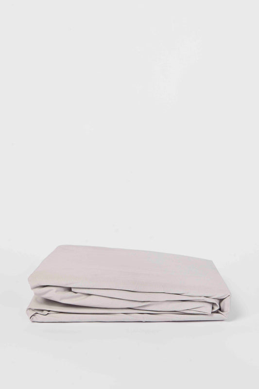 Redtag-Grey-Cotton-Fitted-Sheet-(Double-Size)-Category:Fitted-Sheets,-Colour:Grey,-Deals:New-In,-Dept:Home,-Filter:Home-Bedroom,-HMW-BED-Fitted-Sheets,-New-In-HMW-BED,-Non-Sale,-S23B,-Section:Homewares-Home-Bedroom-