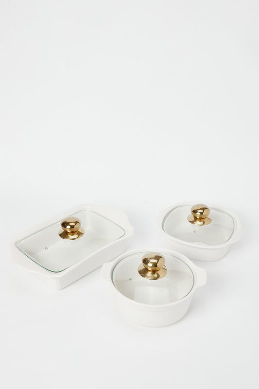 Redtag-White-Serving-Dish-With-Glass-Lid-(6-Piece)-Category:Bowls,-Colour:White,-Deals:New-In,-Dept:Home,-Filter:Home-Dining,-H1:HMW,-H2:DIN,-H3:SEW,-H4:SSE,-HMW-DIN-Serveware,-New-In-HMW-DIN,-Non-Sale,-Packs,-Promo:STELLA,-RMD,-S23B,-Season:S23B,-Section:Homewares,-Set:Set-of-6,-Style:COMBO-SETS-Home-Dining-