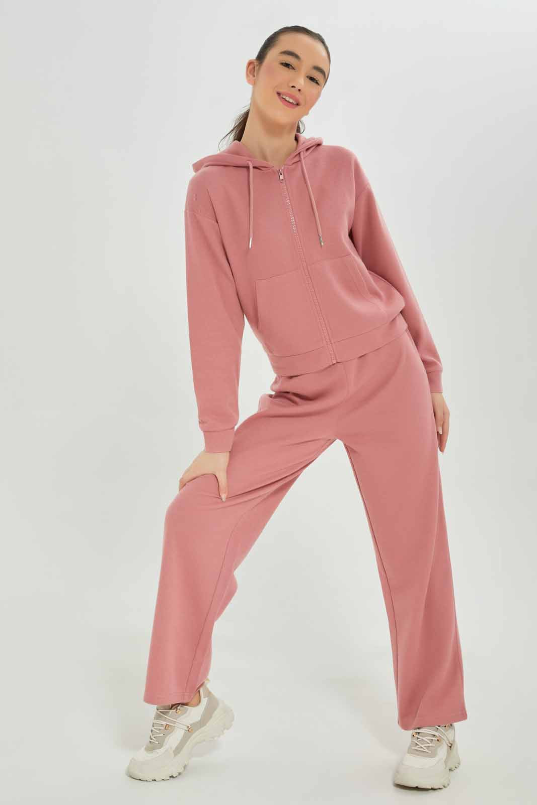 Redtag-Girls-Pink-Wideleg-Pants-Category:Joggers,-Colour:Apricot,-Deals:New-In,-Dept:Girls,-Filter:Senior-Girls-(8-to-14-Yrs),-GSR-Joggers,-New-In-GSR-APL,-Non-Sale,-S23A,-Section:Girls-(0-to-14Yrs)-Senior-Girls-9 to 14 Years