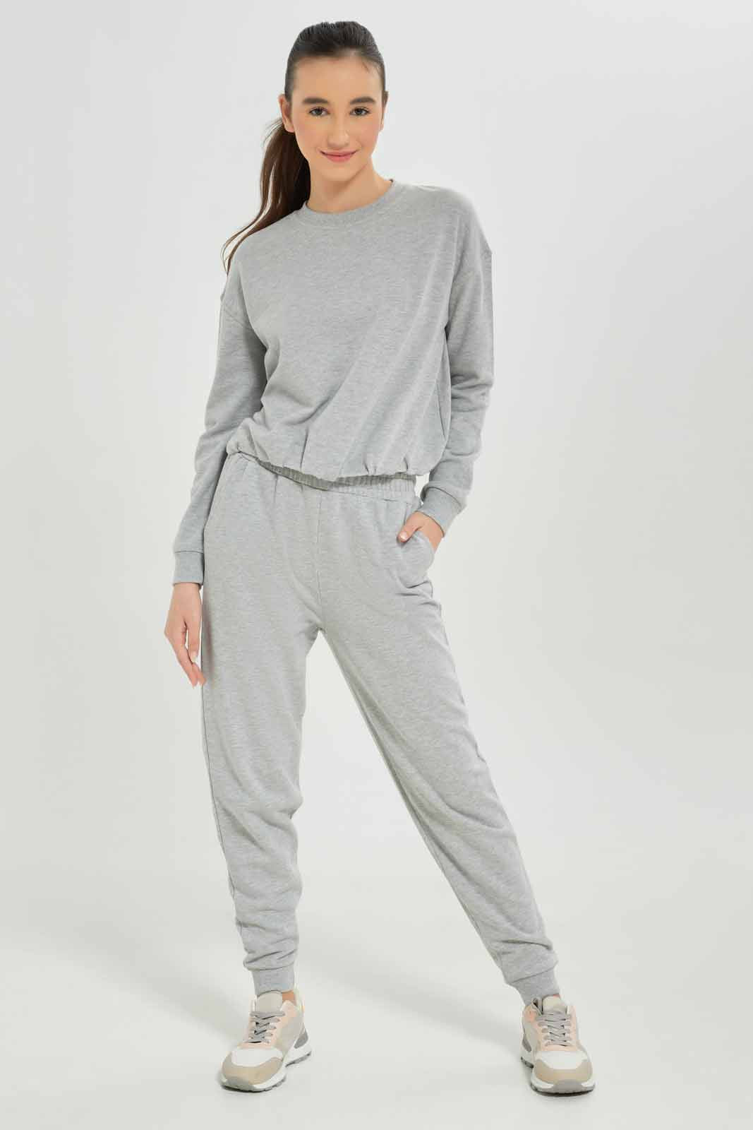 Redtag-Girls-Grey-Melange-Jogger-Category:Joggers,-Colour:Grey,-Deals:New-In,-Dept:Girls,-Filter:Senior-Girls-(8-to-14-Yrs),-GSR-Joggers,-New-In-GSR-APL,-Non-Sale,-S23A,-Section:Girls-(0-to-14Yrs)-Senior-Girls-9 to 14 Years