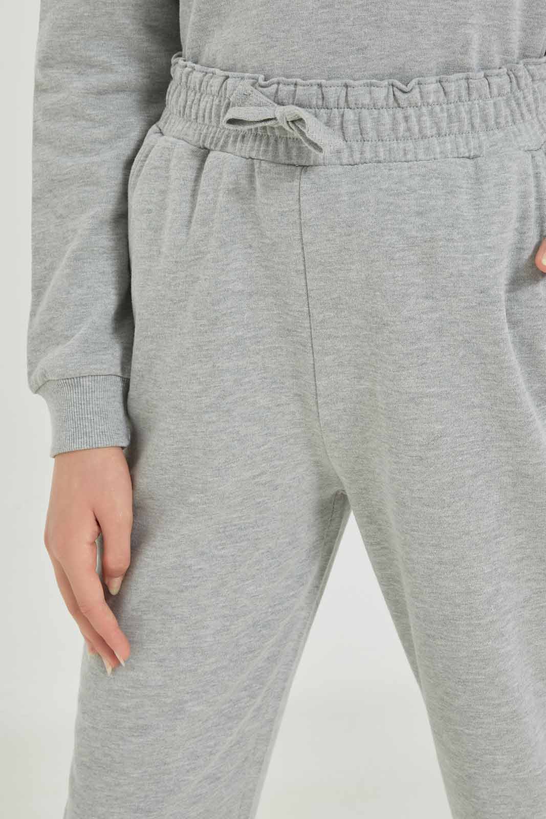 Redtag-Girls-Grey-Melange-Jogger-Category:Joggers,-Colour:Grey,-Deals:New-In,-Dept:Girls,-Filter:Senior-Girls-(8-to-14-Yrs),-GSR-Joggers,-New-In-GSR-APL,-Non-Sale,-S23A,-Section:Girls-(0-to-14Yrs)-Senior-Girls-9 to 14 Years