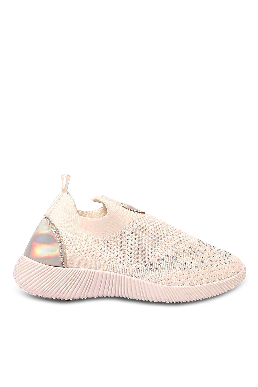 Redtag-White-Diamante-Slip-On-Trainer-(Repeat)-Category:Trainers,-Colour:White,-Deals:New-In,-Filter:Girls-Footwear-(3-to-5-Yrs),-GIR-Trainers,-N/A,-New-In-GIR-FOO,-Non-Sale,-S23A,-Section:Girls-(0-to-14Yrs)-Girls-3 to 5 Years