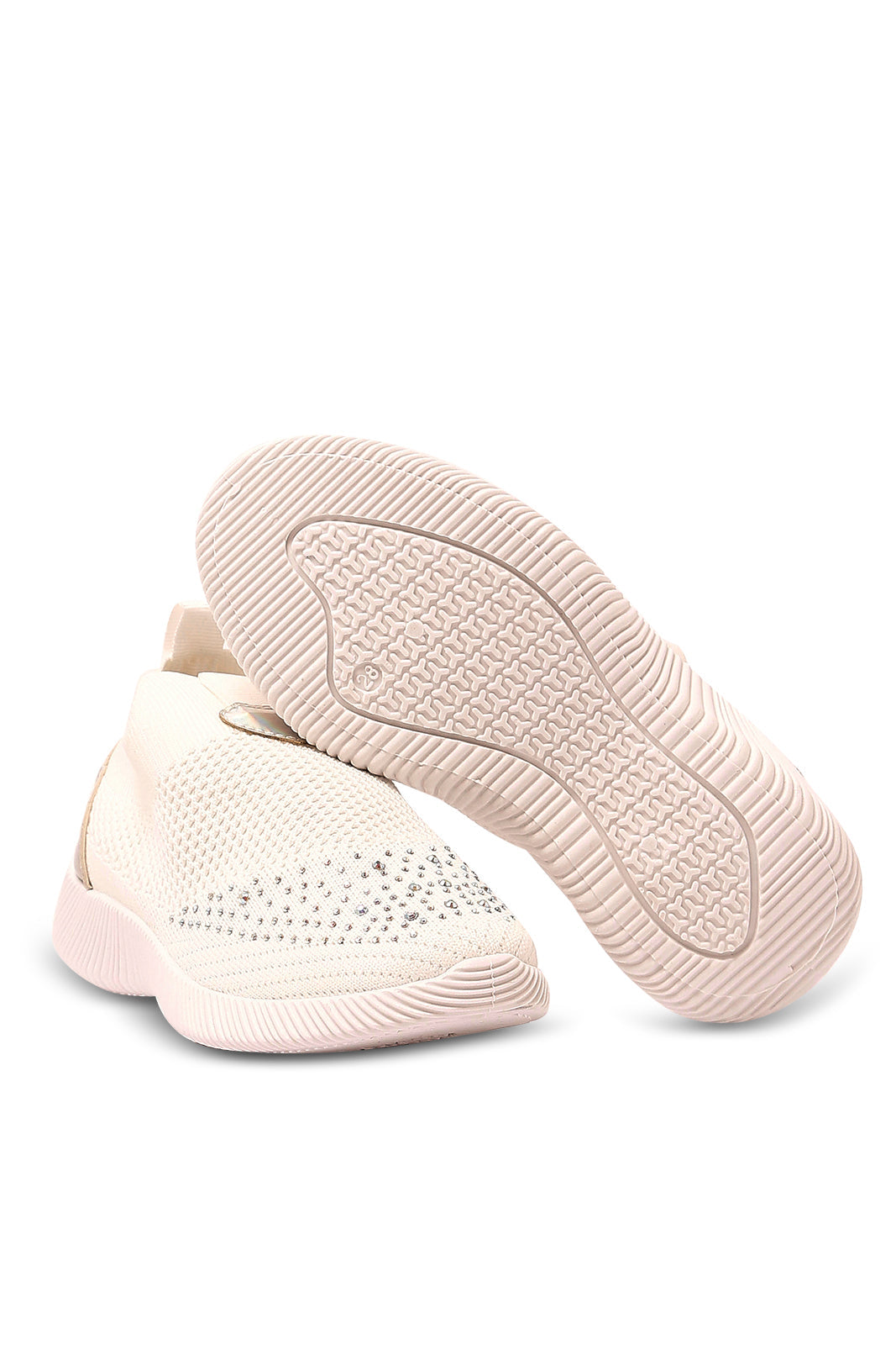 Redtag-White-Diamante-Slip-On-Trainer-(Repeat)-Category:Trainers,-Colour:White,-Deals:New-In,-Filter:Girls-Footwear-(3-to-5-Yrs),-GIR-Trainers,-N/A,-New-In-GIR-FOO,-Non-Sale,-S23A,-Section:Girls-(0-to-14Yrs)-Girls-3 to 5 Years