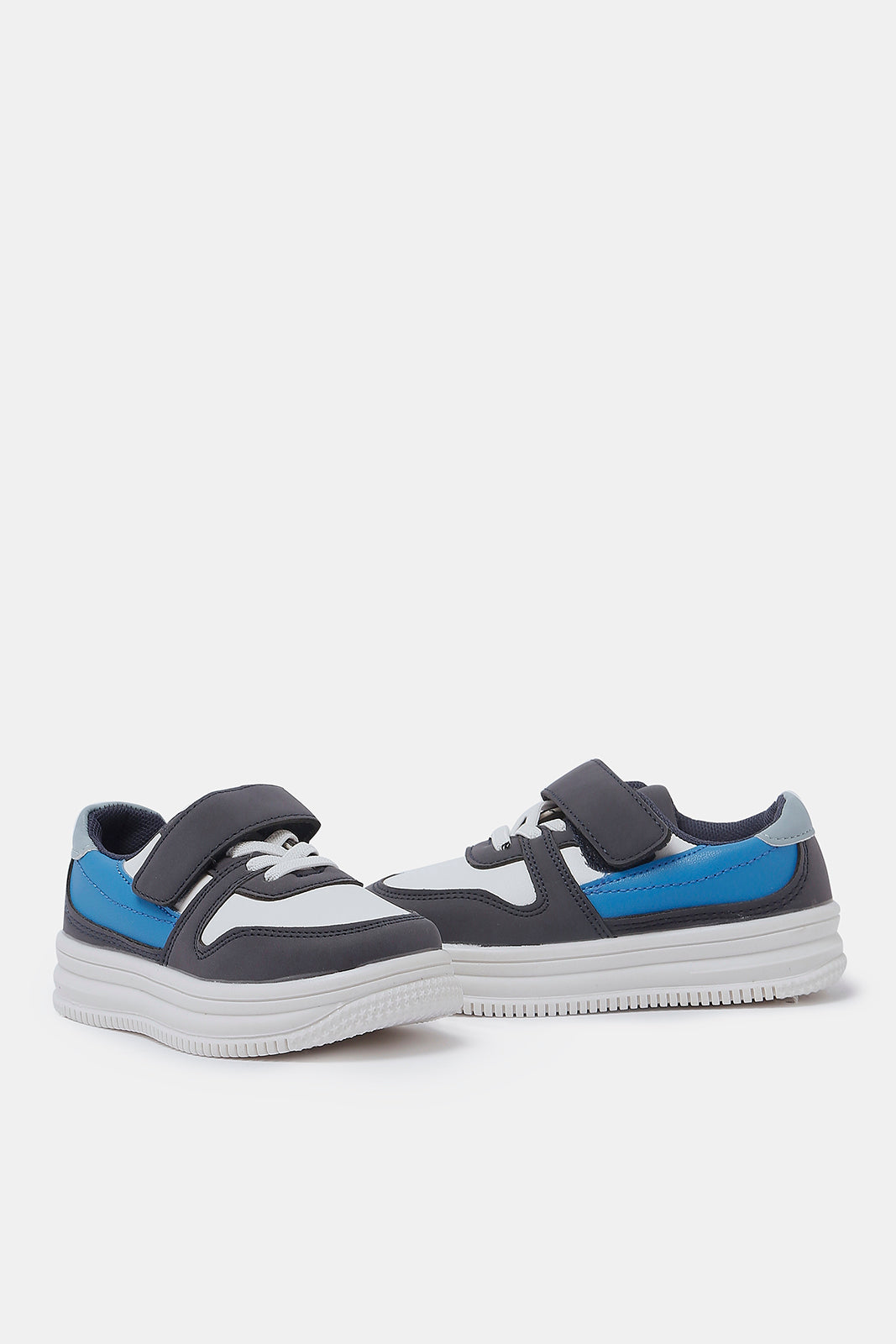 Redtag-Baby-Boys-White-And-Grey-Velcro-Strap-Sneaker-BESTSELLER,-Category:Shoes,-Colour:Grey,-Colour:White,-Deals:New-In,-Filter:Boys-Footwear-(1-to-3-Yrs),-INB-Sandals,-N/A,-New-In-INB-FOO,-Non-Sale,-S23A,-Section:Boys-(0-to-14Yrs)-Infant-Boys-1 to 3 Years