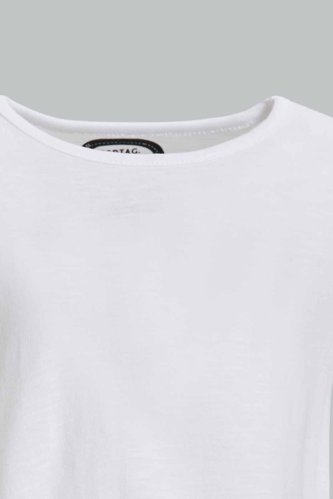 Redtag-Girls-White-Slub-T-Shirt-Category:T-Shirts,-Colour:White,-Deals:New-In,-Dept:Girls,-Filter:Infant-Girls-(3-to-24-Mths),-ING-T-Shirts,-New-In-ING-APL,-Non-Sale,-S23A,-Section:Girls-(0-to-14Yrs),-TBL-Infant-Girls-