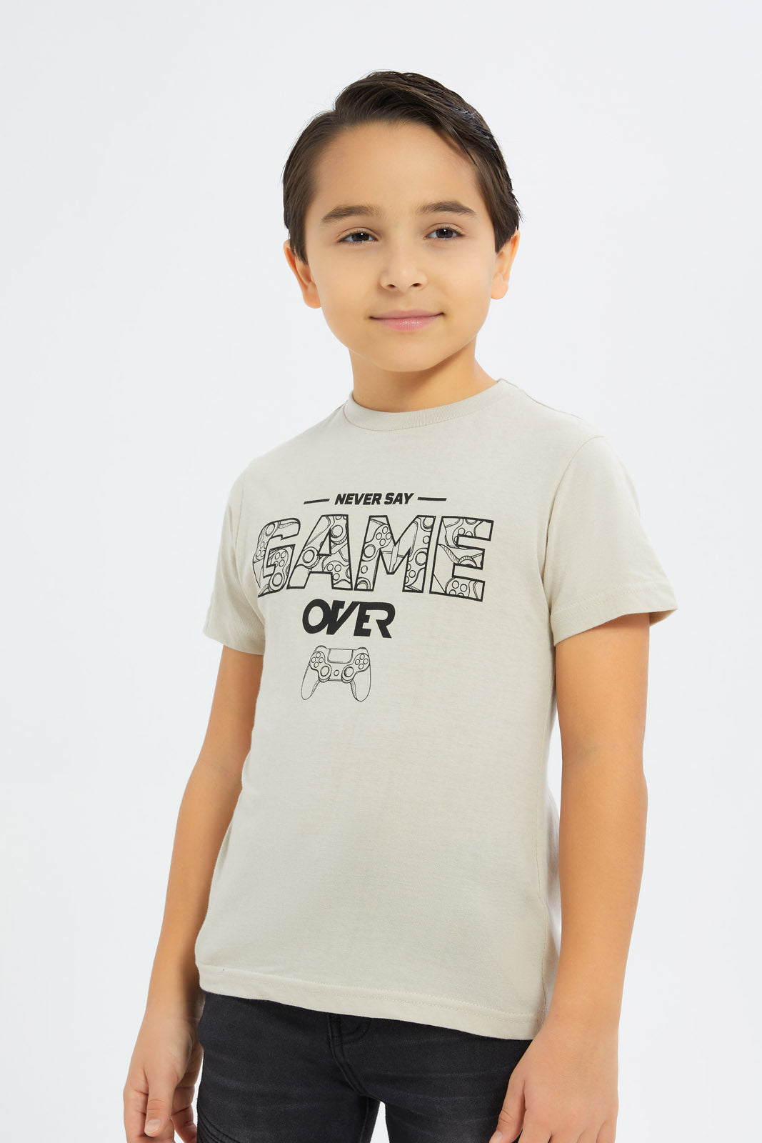 Redtag-Boys-White-Check-Twill-Shacket-With-T-Shirt-BOY-Shirts,-Category:Shirts,-Colour:White,-Deals:New-In,-Dept:Boys,-Filter:Boys-(2-to-8-Yrs),-H1:KWR,-H2:BOY,-H3:SHI,-H4:CSH,-New-In-BOY-APL,-Non-Sale,-S23A,-Season:S23A,-Section:Boys-(0-to-14Yrs)-Boys-2 to 8 Years