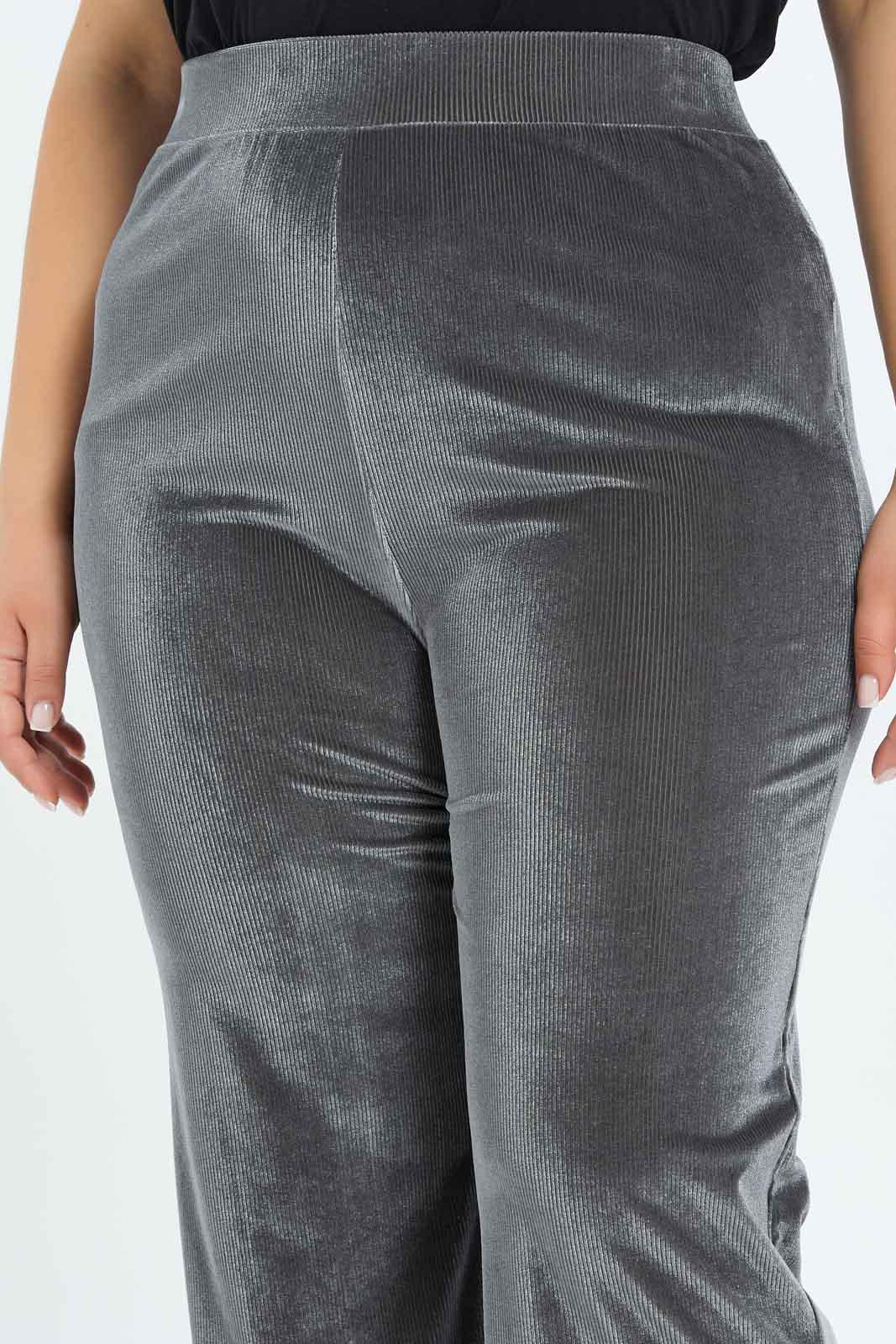 Redtag-Women-Grey-Flared-Hem-Trousers-Category:Trousers,-Colour:Grey,-Deals:New-In,-Dept:Ladieswear,-Filter:Plus-Size,-LDP-Trousers,-New-In-LDP-APL,-Non-Sale,-S23A,-Section:Women-Women's-
