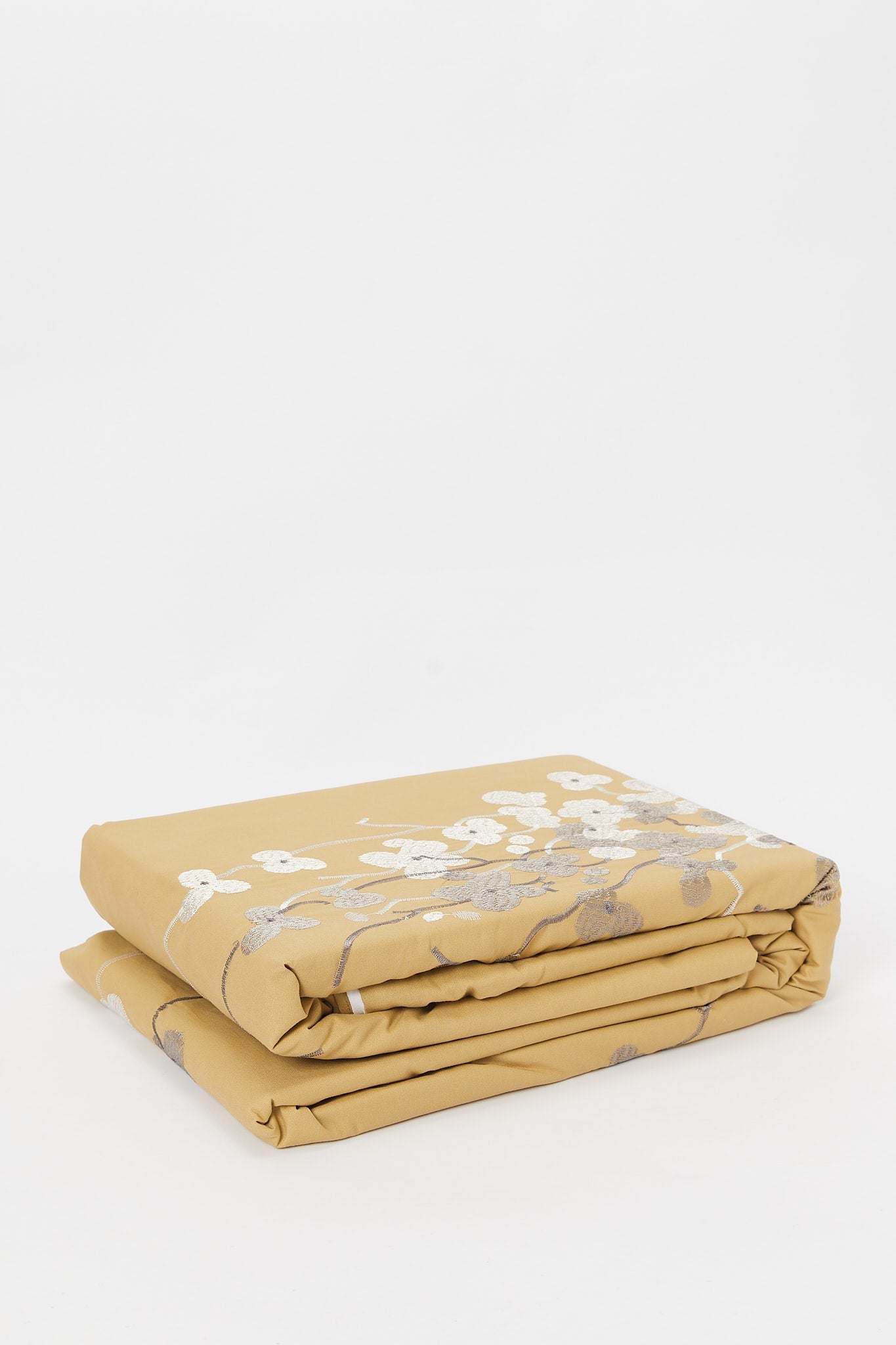 Redtag-Mustard-Floral-Embroidery-Duvet-Cover-Set-(King-Size)-Category:Duvet-Covers,-Colour:Mustard,-Deals:New-In,-Dept:Home,-Filter:Home-Bedroom,-H1:HMW,-H2:BED,-H3:BLN,-H4:DVC,-HMW-BED-Duvet-Covers,-New-In-HMW-BED,-Non-Sale,-S23B,-Season:S23B,-Section:Homewares,-Style:EMBROIDERY-Home-Bedroom-