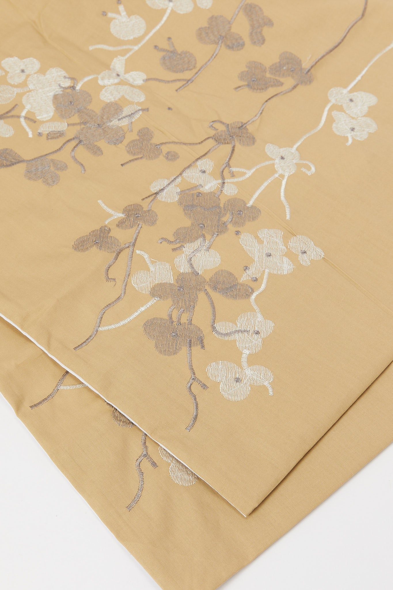 Redtag-Mustard-Floral-Embroidery-Duvet-Cover-Set-(King-Size)-Category:Duvet-Covers,-Colour:Mustard,-Deals:New-In,-Dept:Home,-Filter:Home-Bedroom,-H1:HMW,-H2:BED,-H3:BLN,-H4:DVC,-HMW-BED-Duvet-Covers,-New-In-HMW-BED,-Non-Sale,-S23B,-Season:S23B,-Section:Homewares,-Style:EMBROIDERY-Home-Bedroom-