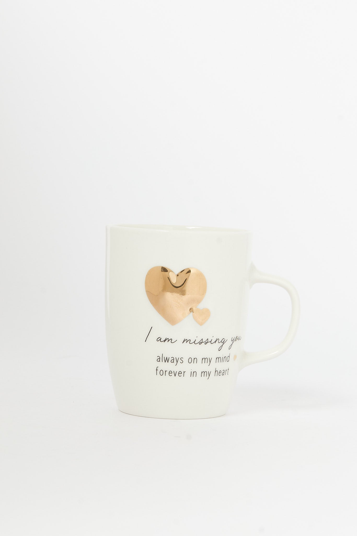 Redtag-White-Gold-Heart-Embossed-Mug-Category:Cups-&-Mugs,-Colour:White,-Deals:New-In,-Dept:Home,-Filter:Home-Dining,-H1:HMW,-H2:DIN,-H3:CRC,-H4:CSN,-HMW-DIN-Crockery,-New-In-HMW-DIN,-Non-Sale,-S23B,-Season:S23B,-Section:Homewares-Home-Dining-