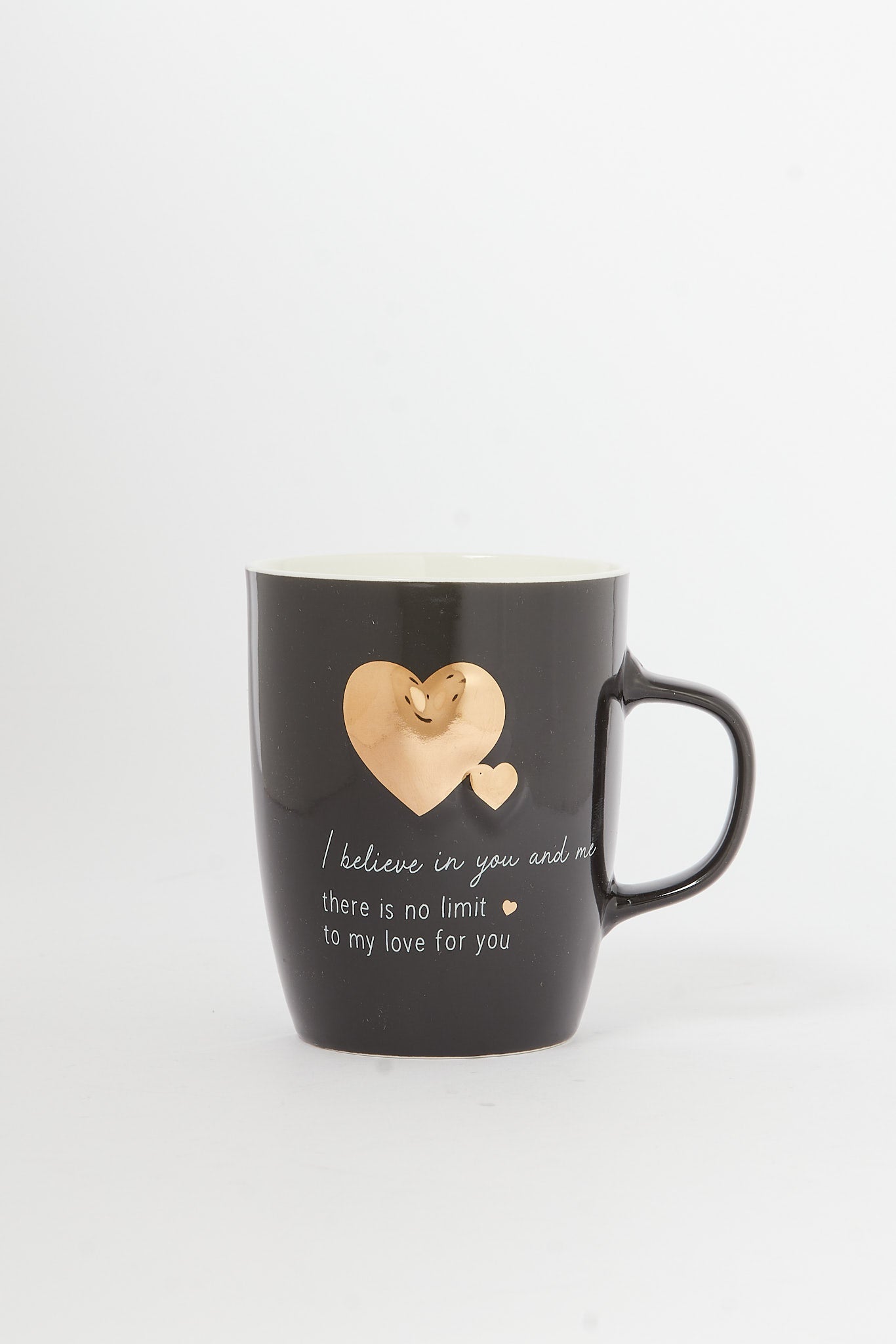 Redtag-Black-Gold-Heart-Embossed-Mug-Category:Cups-&-Mugs,-Colour:Black,-Deals:New-In,-Dept:Home,-Filter:Home-Dining,-H1:HMW,-H2:DIN,-H3:CRC,-H4:CSN,-HMW-DIN-Crockery,-New-In-HMW-DIN,-Non-Sale,-S23B,-Season:S23B,-Section:Homewares-Home-Dining-