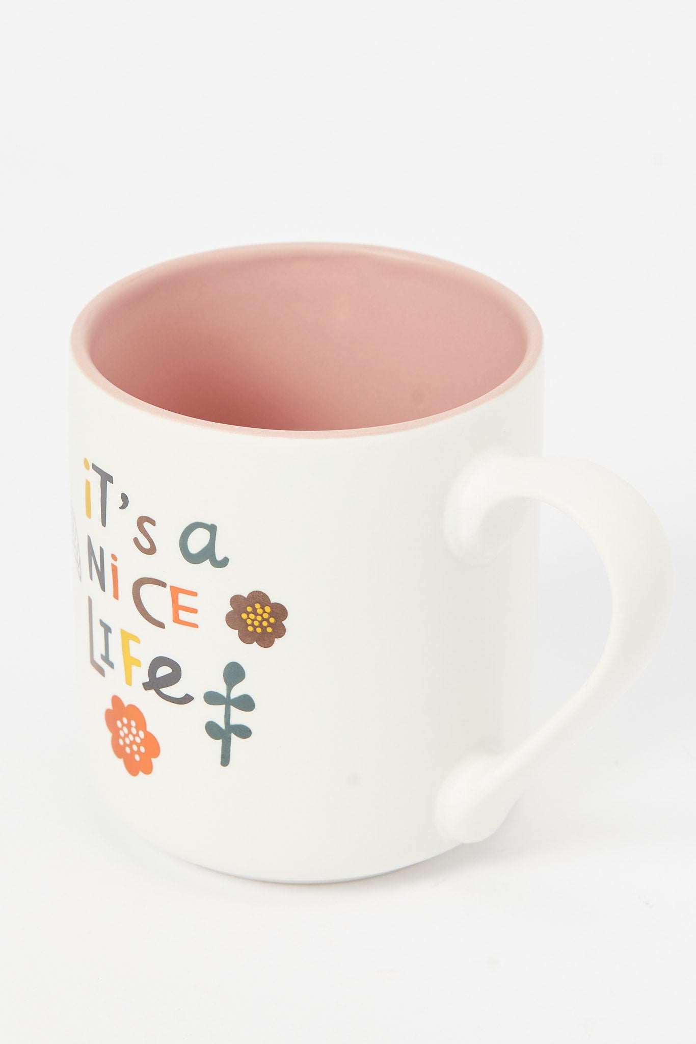 Redtag-Assorted-It'S-A-Nice-Life-Mug-Category:Cups-&-Mugs,-Colour:Pink,-Deals:New-In,-Dept:Home,-Filter:Home-Dining,-HMW-DIN-Crockery,-New-In-HMW-DIN,-Non-Sale,-S23B,-Section:Homewares-Home-Dining-
