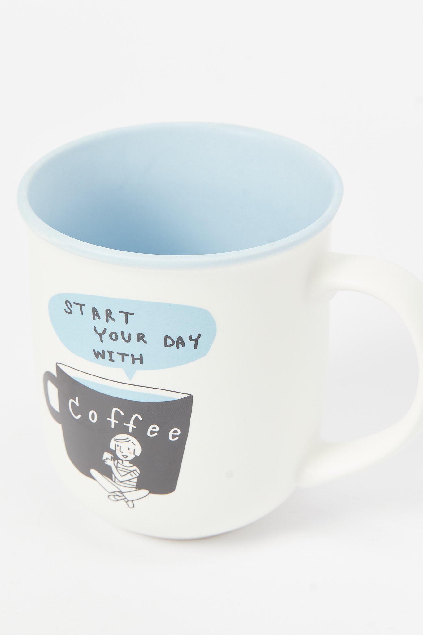 Redtag-Blue-Coffee-Mug-Category:Cups-&-Mugs,-Colour:Black,-Deals:New-In,-Dept:Home,-Filter:Home-Dining,-HMW-DIN-Crockery,-New-In-HMW-DIN,-Non-Sale,-S23B,-Section:Homewares-Home-Dining-