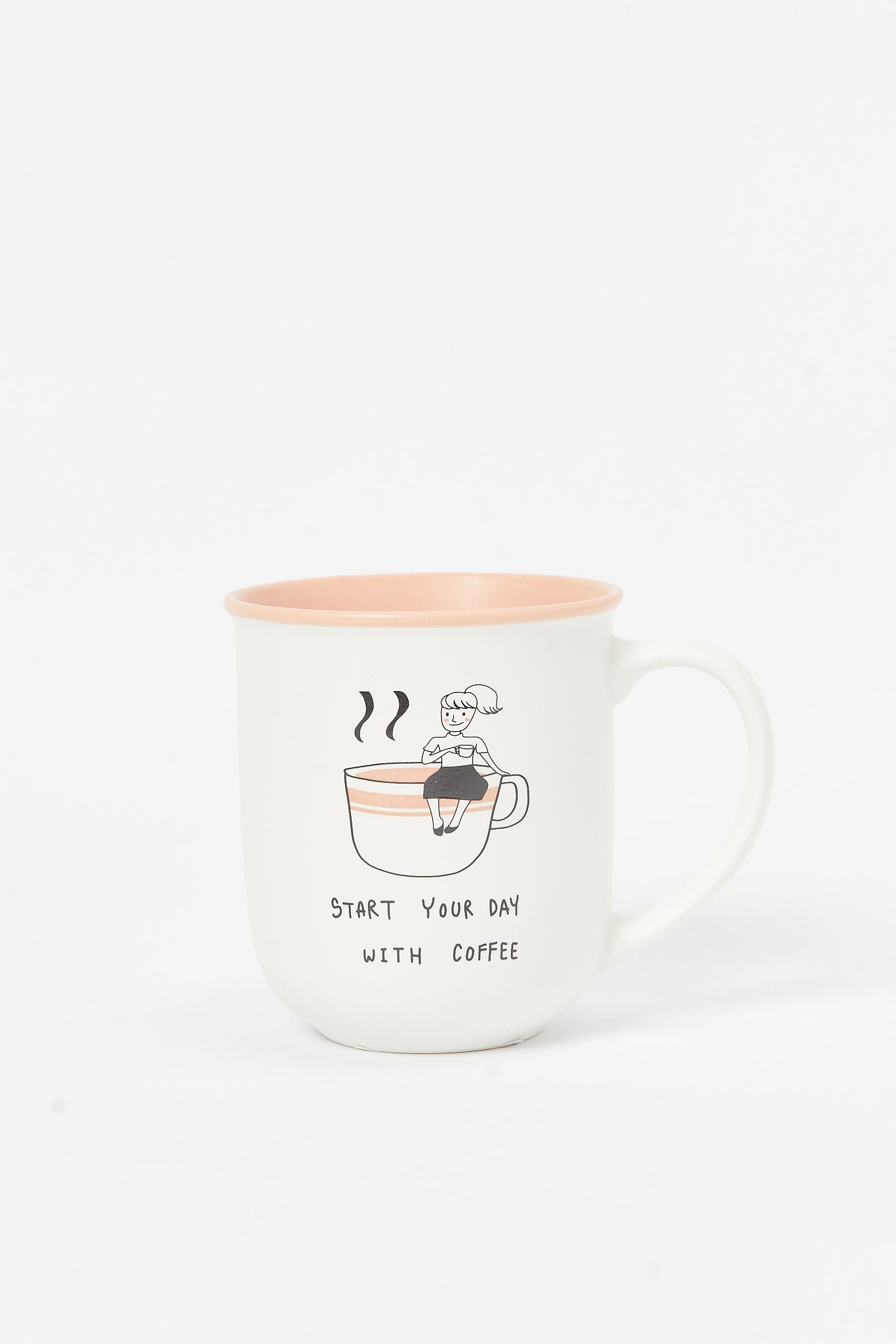 Redtag-Pink-Coffee-Mug-Category:Cups-&-Mugs,-Colour:Pink,-Deals:New-In,-Dept:Home,-Filter:Home-Dining,-HMW-DIN-Crockery,-New-In-HMW-DIN,-Non-Sale,-S23B,-Section:Homewares-Home-Dining-