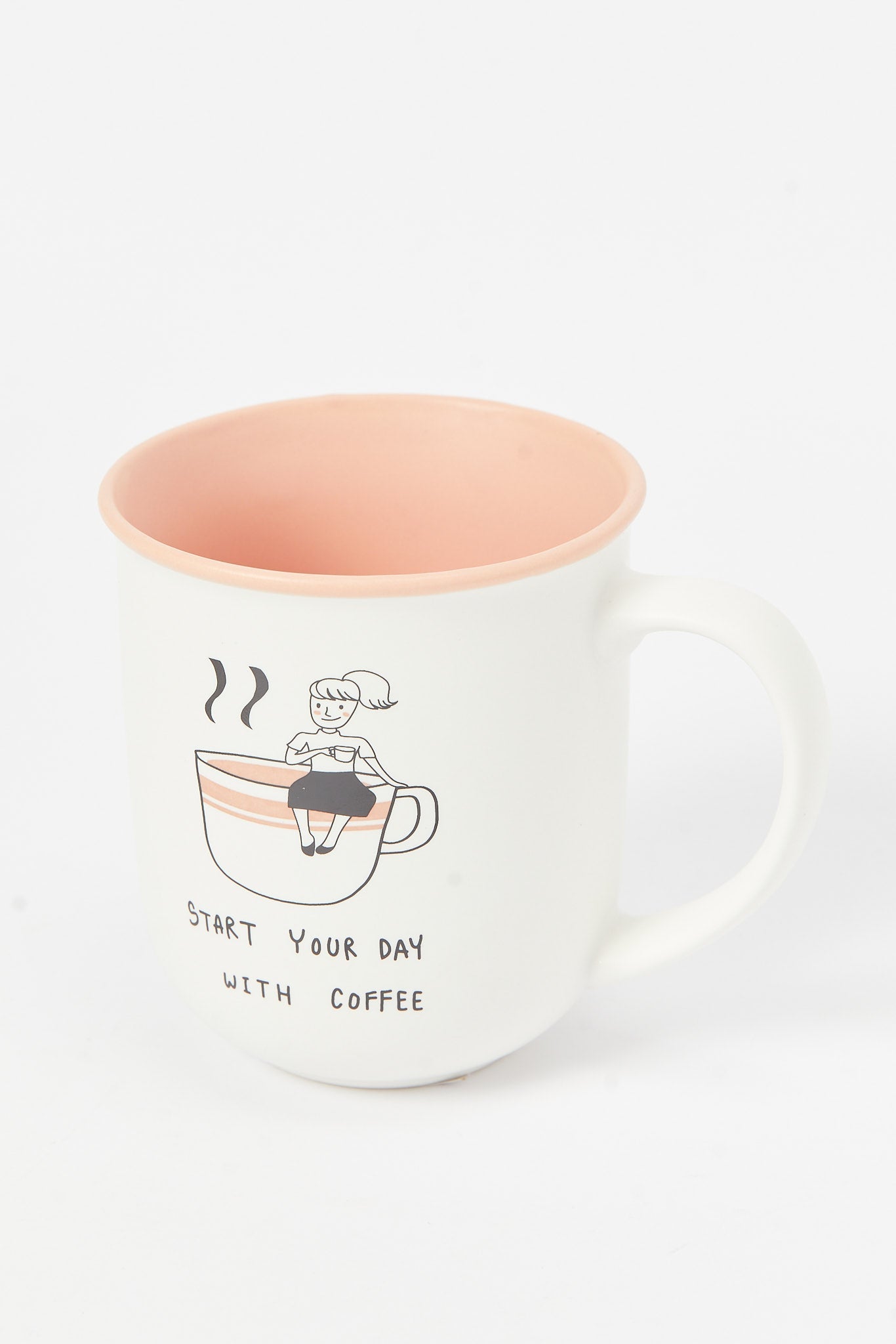 Redtag-Pink-Coffee-Mug-Category:Cups-&-Mugs,-Colour:Pink,-Deals:New-In,-Dept:Home,-Filter:Home-Dining,-HMW-DIN-Crockery,-New-In-HMW-DIN,-Non-Sale,-S23B,-Section:Homewares-Home-Dining-